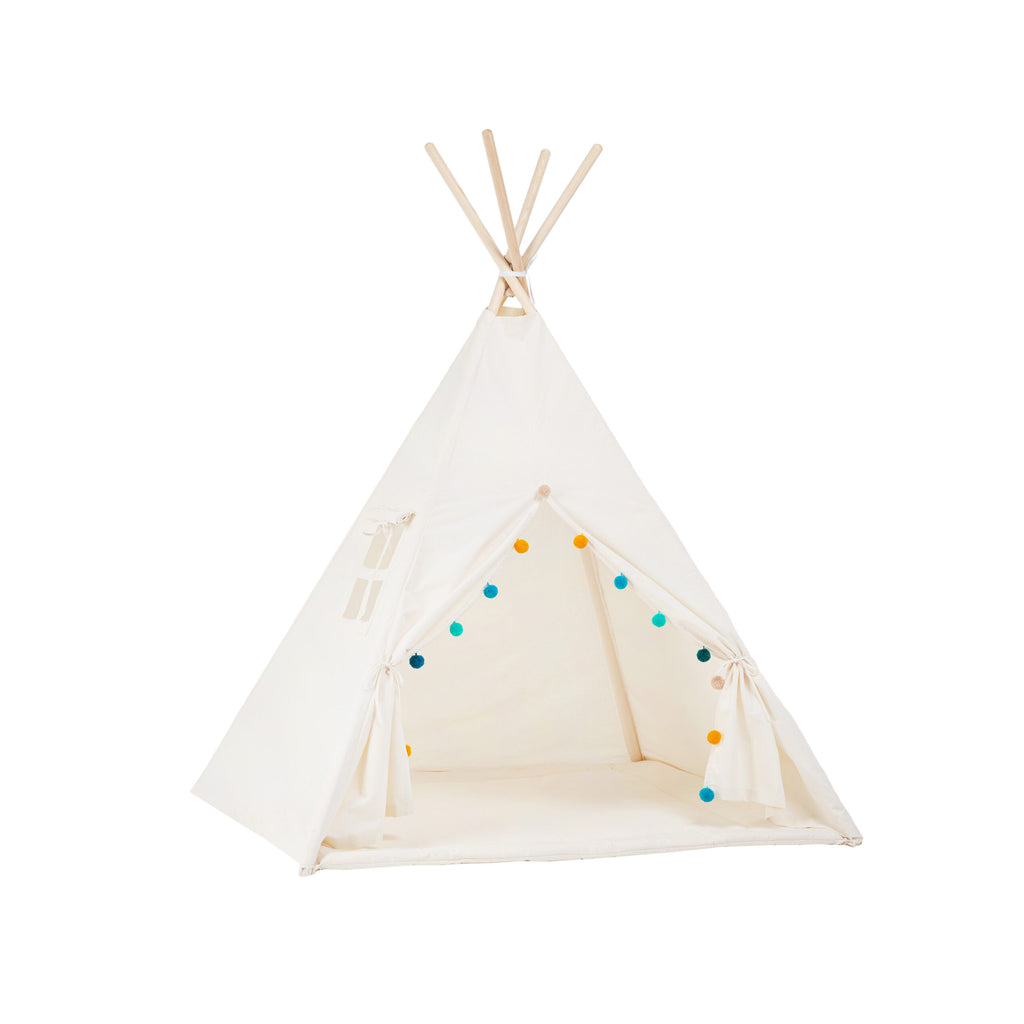 Charming Handmade Tipi Tent Set for Kids – Cozy & Safe Play by Sówka at brixbailey.com