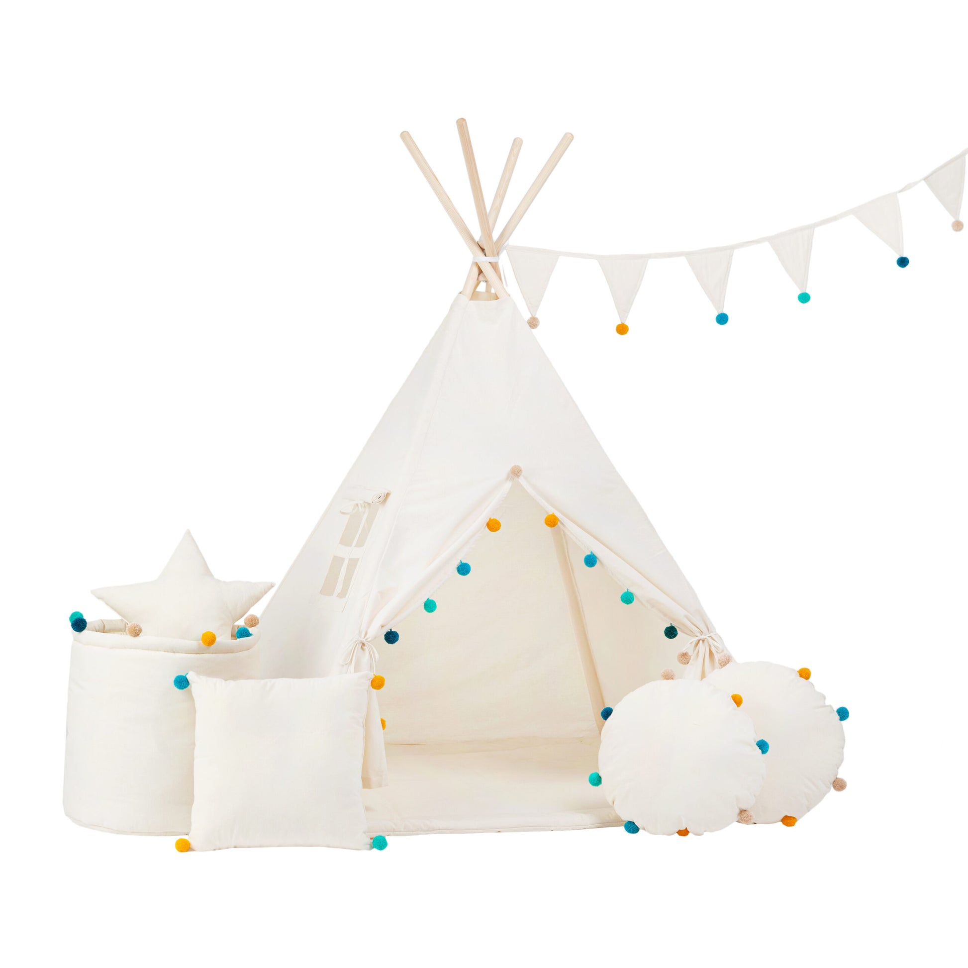 Charming Tipi Tent Set for Kids – Comfort & Safe Play Space by Sówka at brixbailey.com