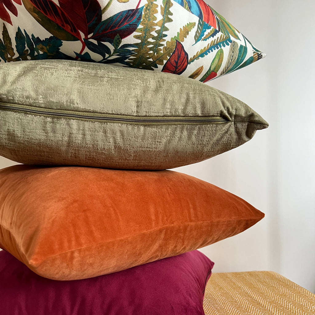 Tonga spice cotton throw cushion