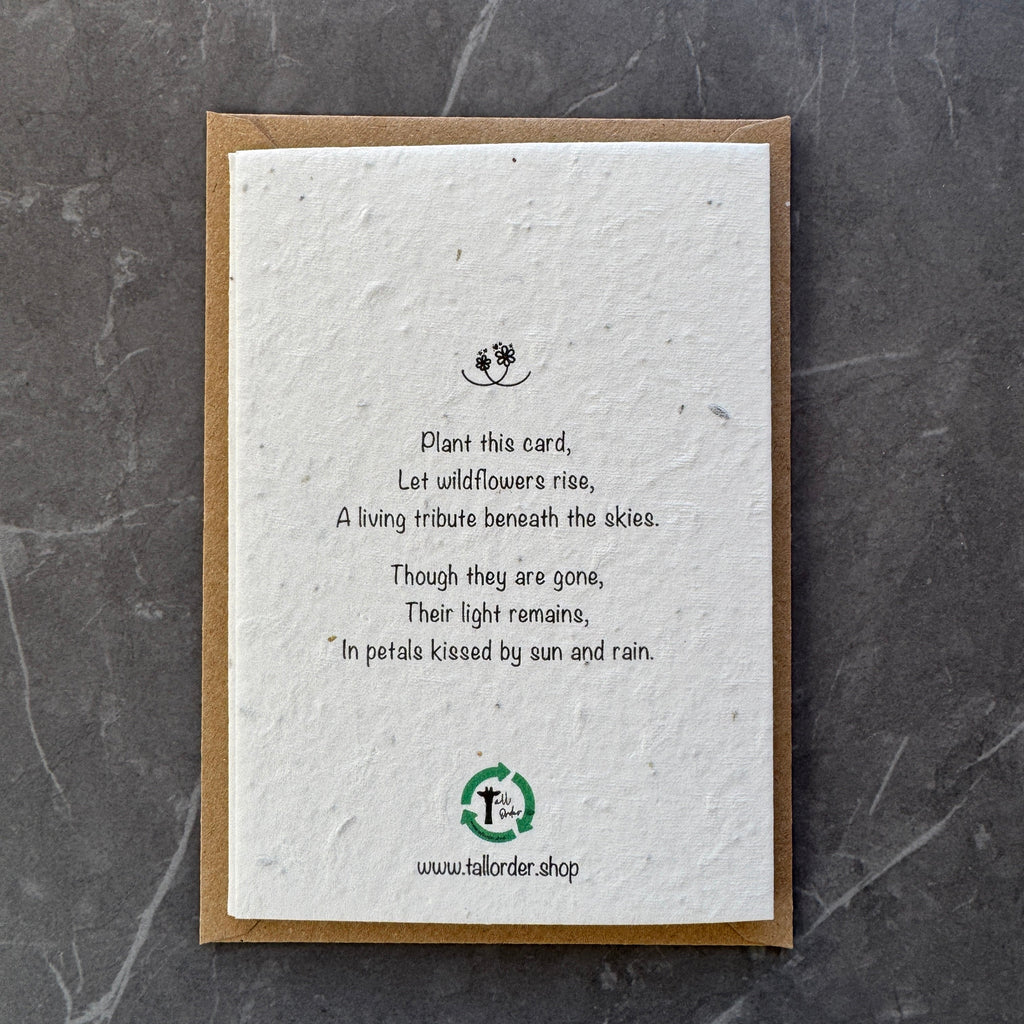 Plantable Sympathy Card with Wildflower Seeds