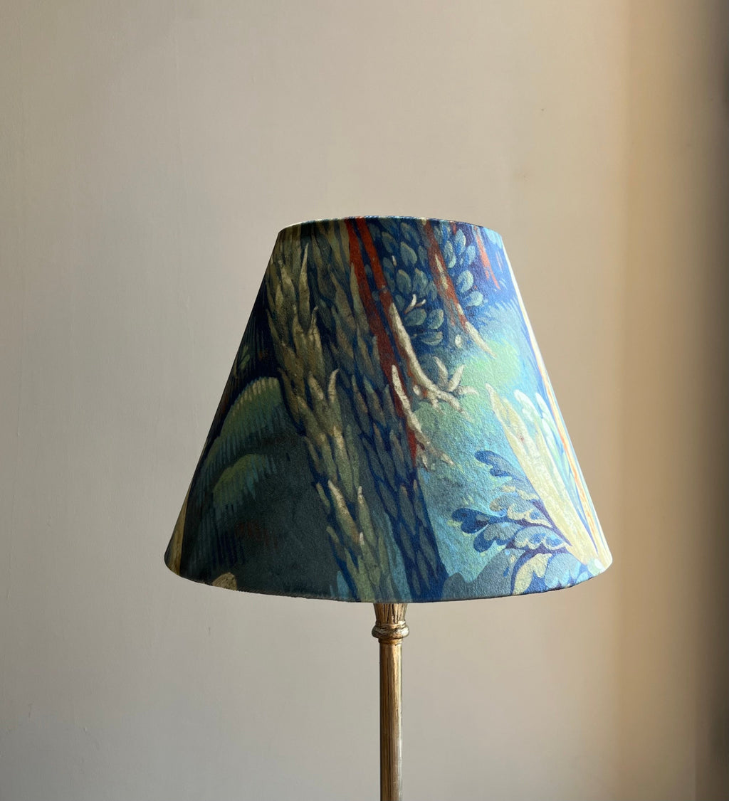 Forbidden forest velvet coolie lampshade/ ceiling light shade, empire lampshade