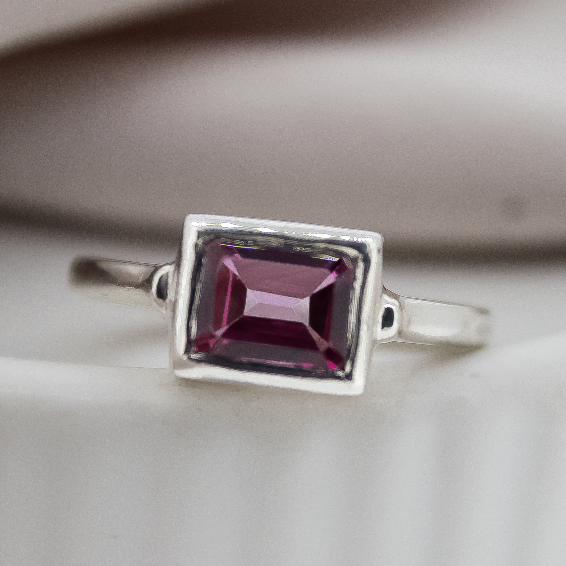 Pink Topaz Empress Ring in Sterling Silver