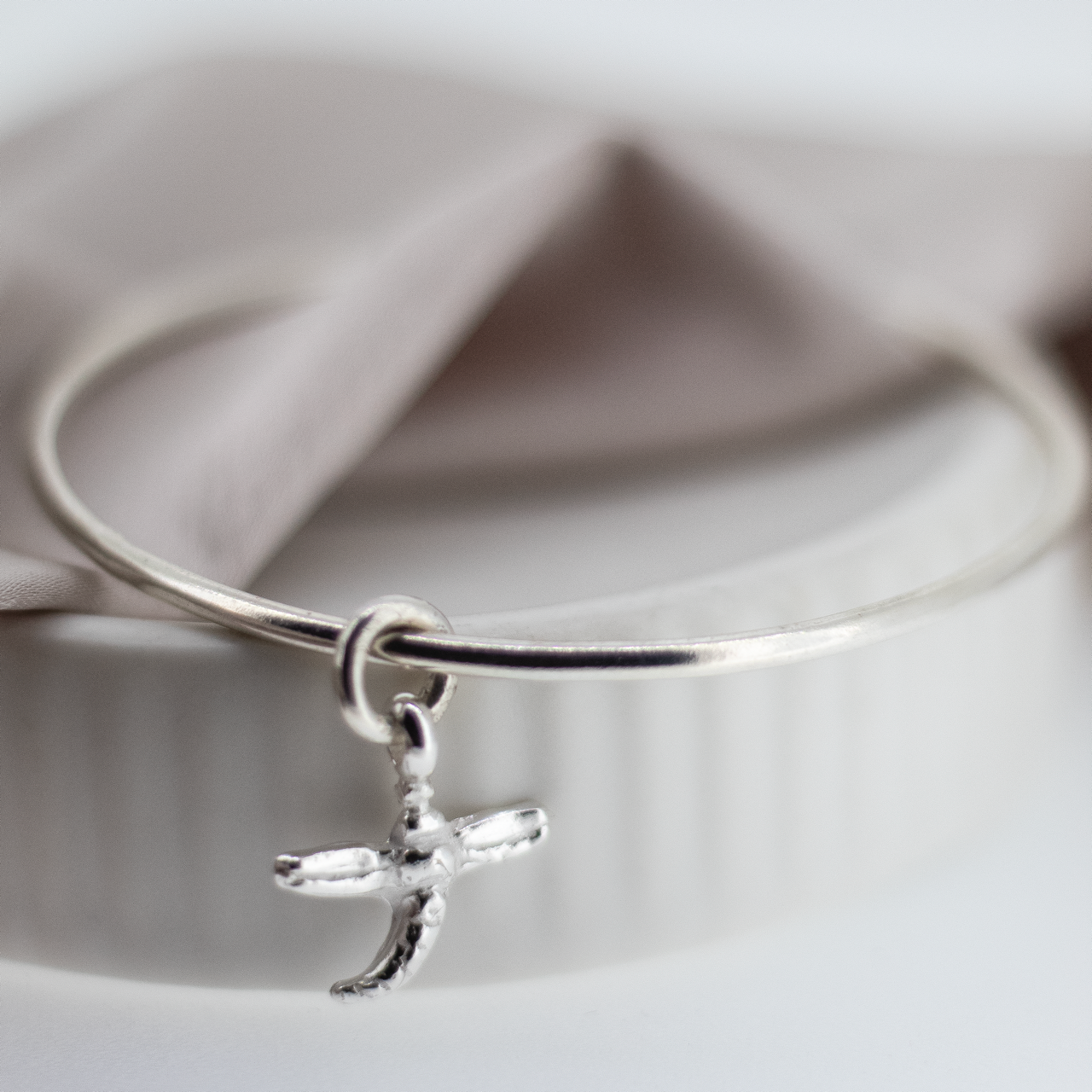 Sterling Silver Dragonfly Bangle