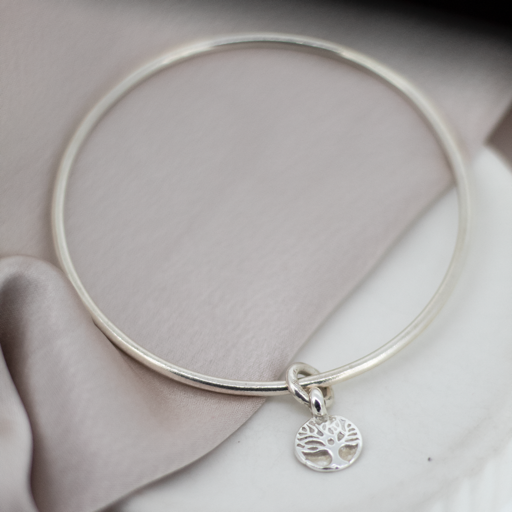 Tree of Life Sterling Silver Bangle