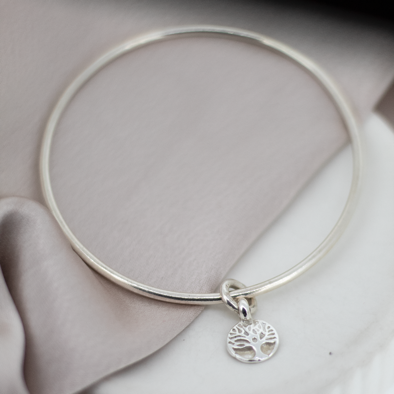 Tree of Life Sterling Silver Bangle