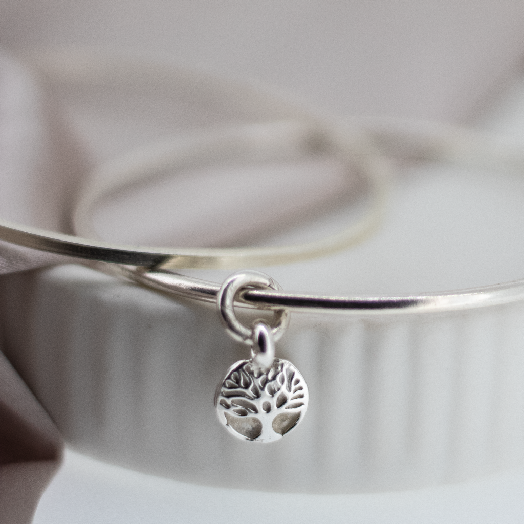 Tree of Life Sterling Silver Bangle