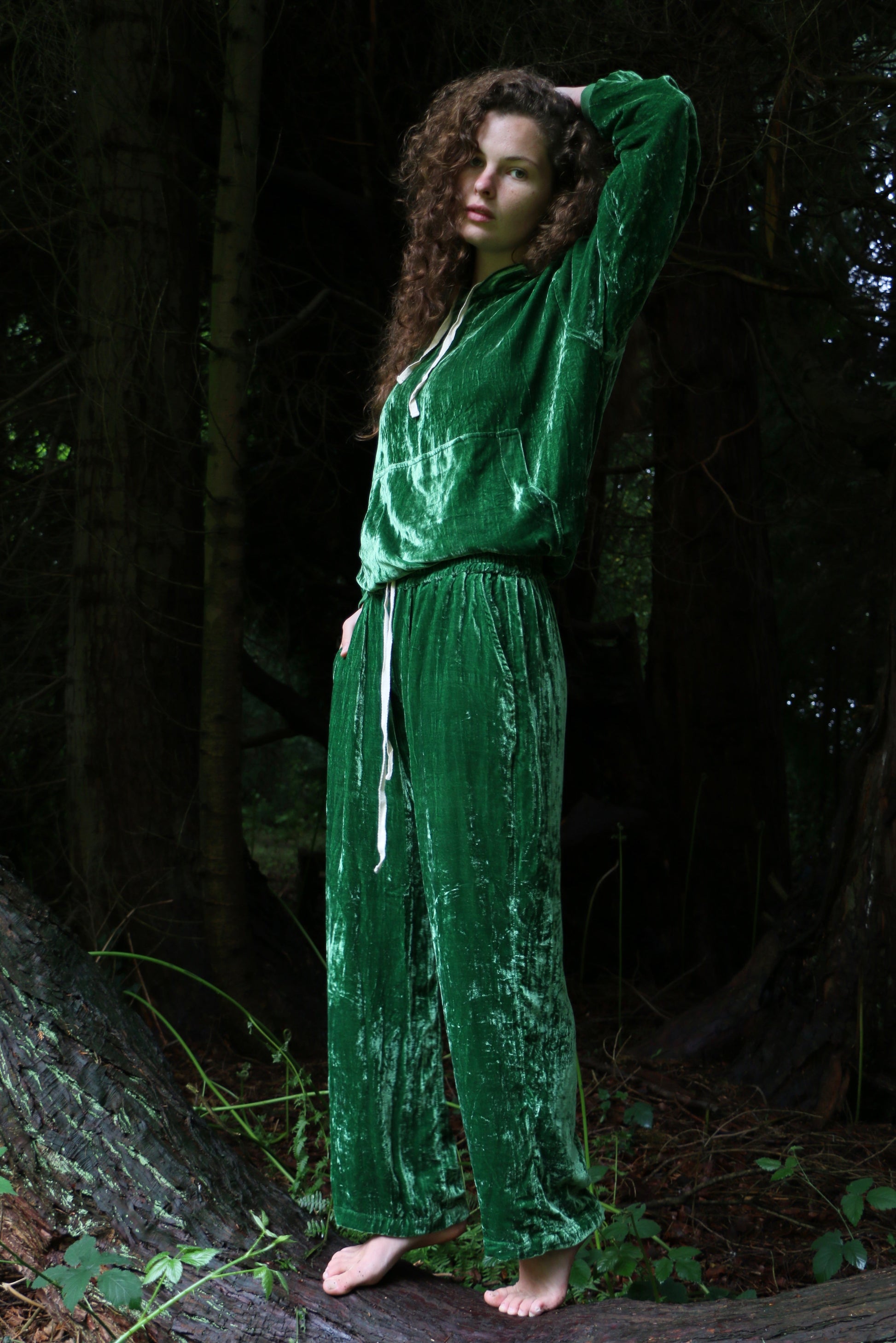 Posh Hoodie Pyjamas in Green