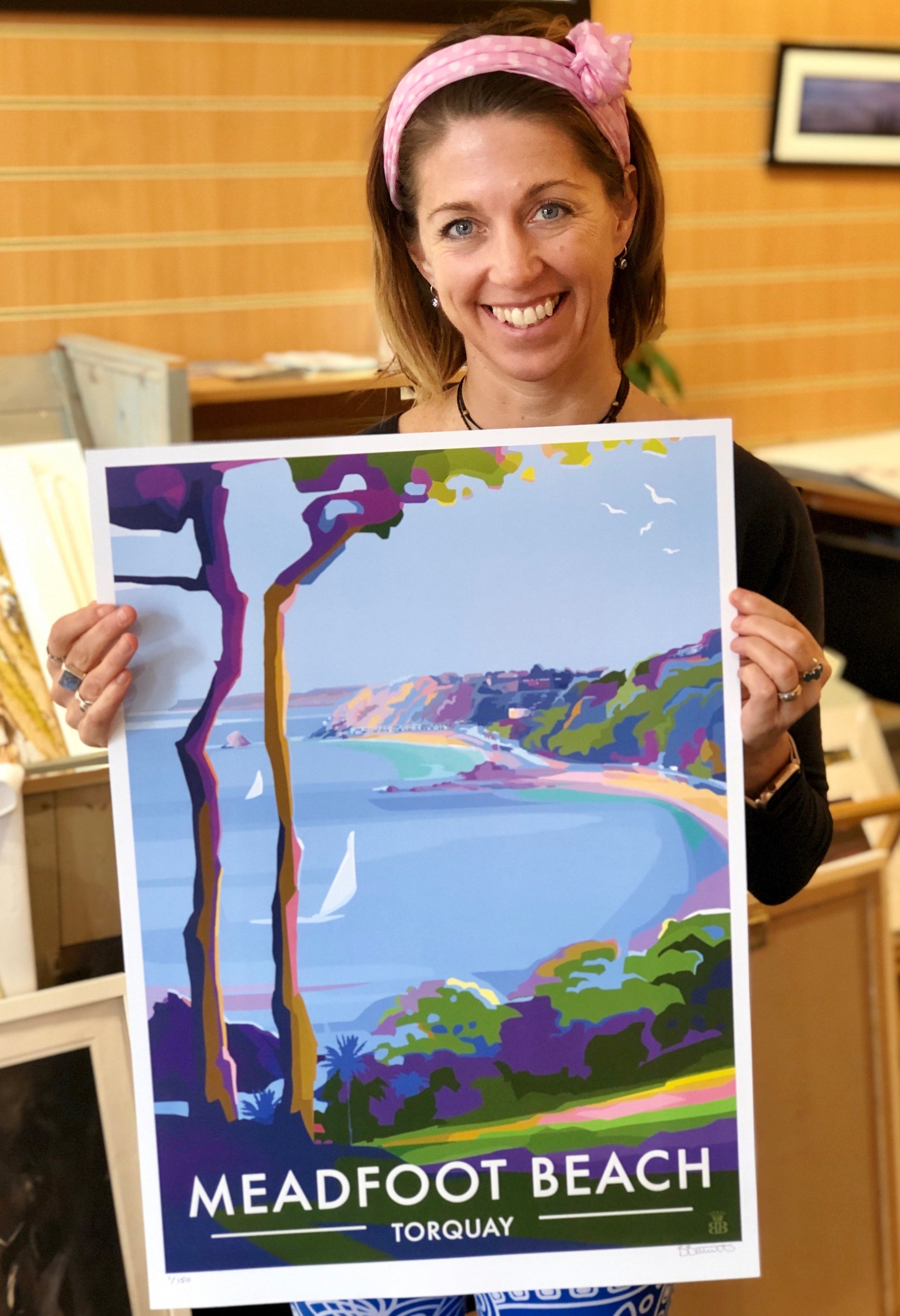 Meadfoot Beach Torquay Limited Edition A2 Print