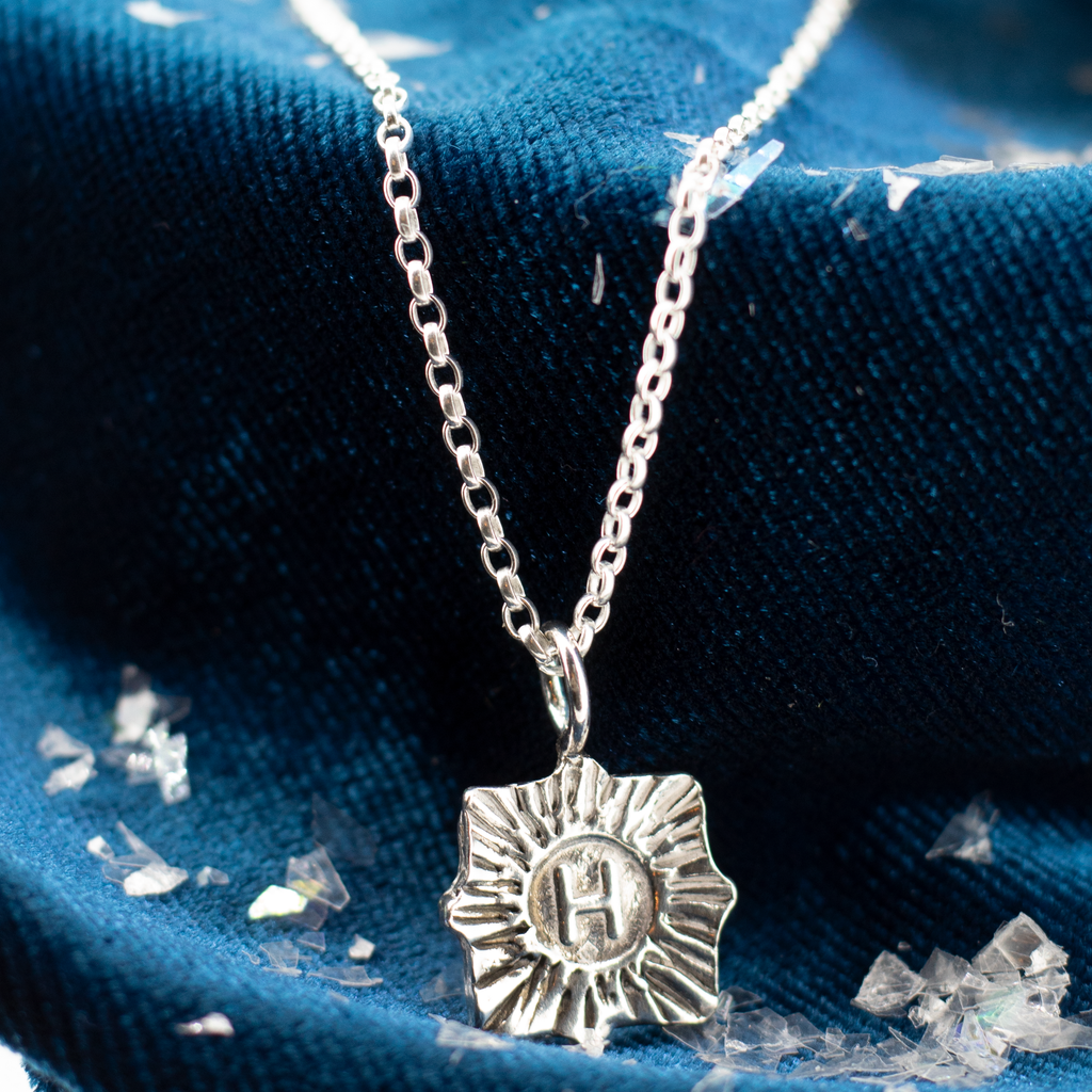 Sterling Silver Initial Talisman Necklace