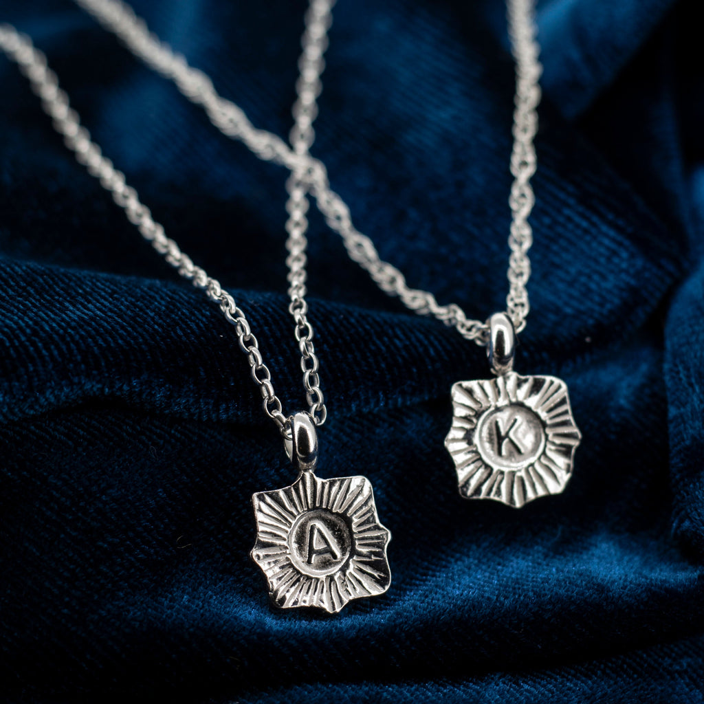 Sterling Silver Initial Talisman Necklace