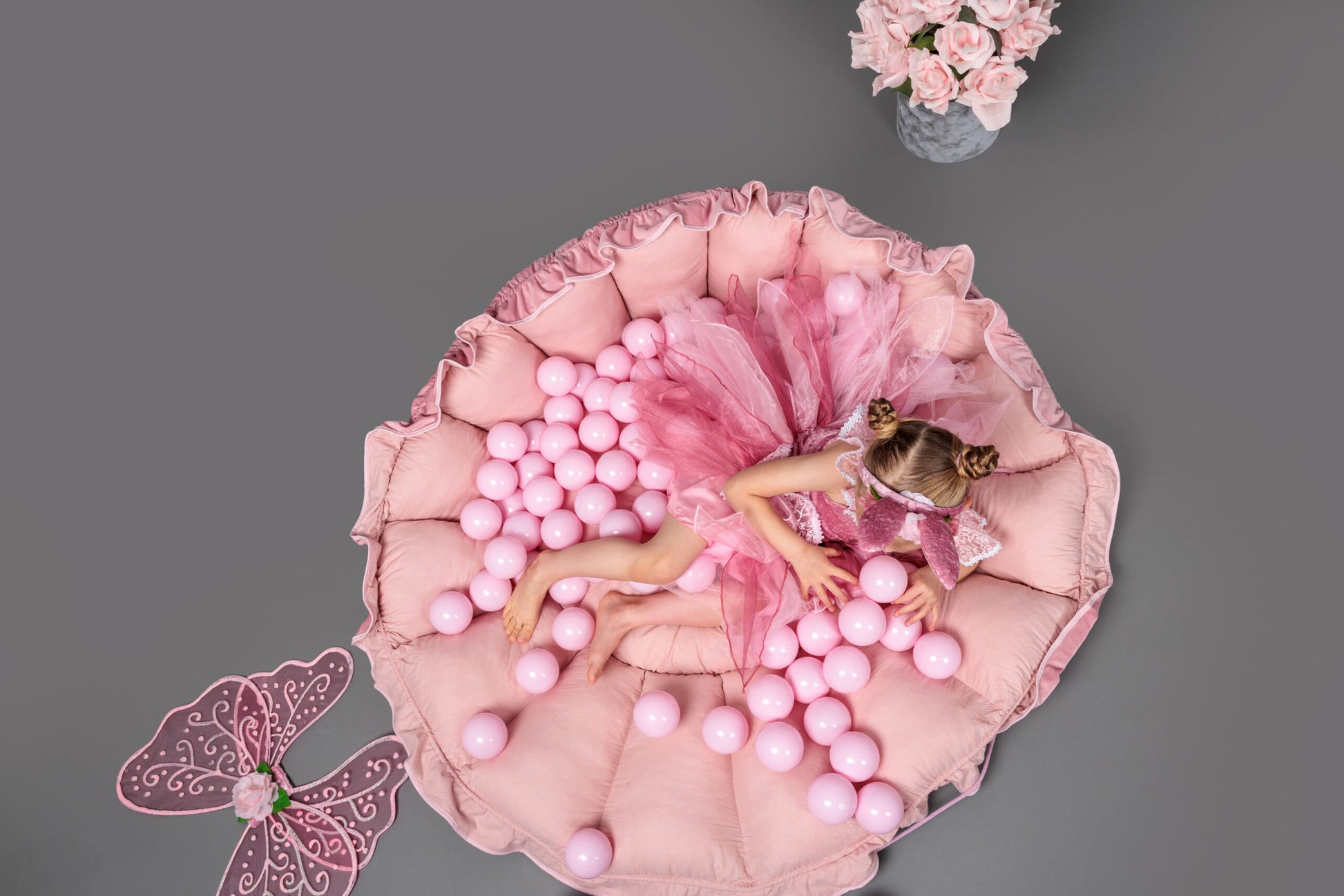 MeowBaby Flower Playmat & Ball Pit – Dual Function & Safe by MeowBaby at www.brixbailey.com