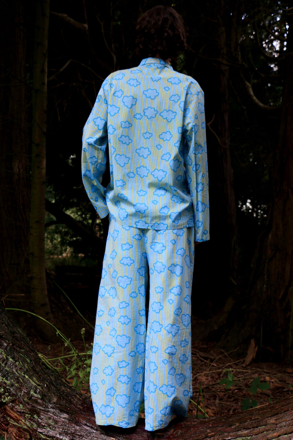 Cloud Blue Jumbo Pyjamas with Flared Sleeves