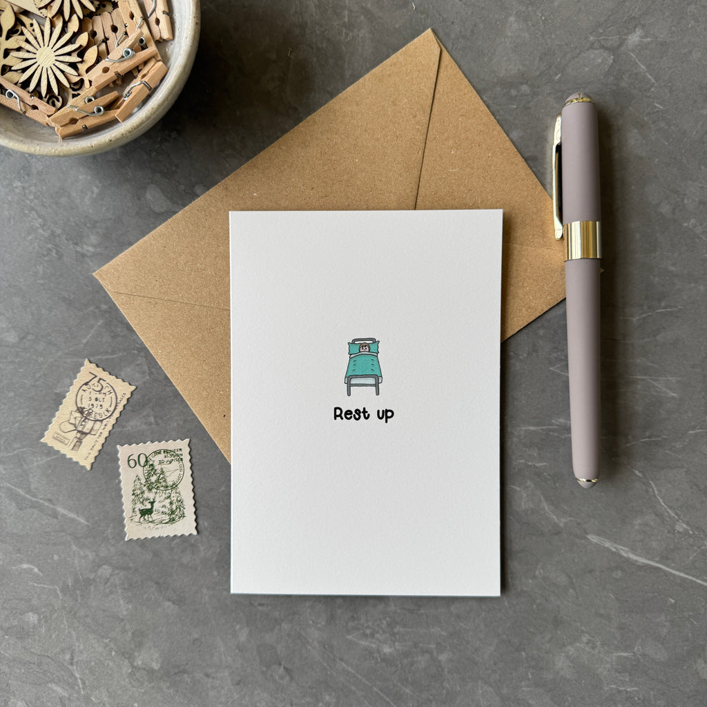 Rest Up Greeting Card with Envelope