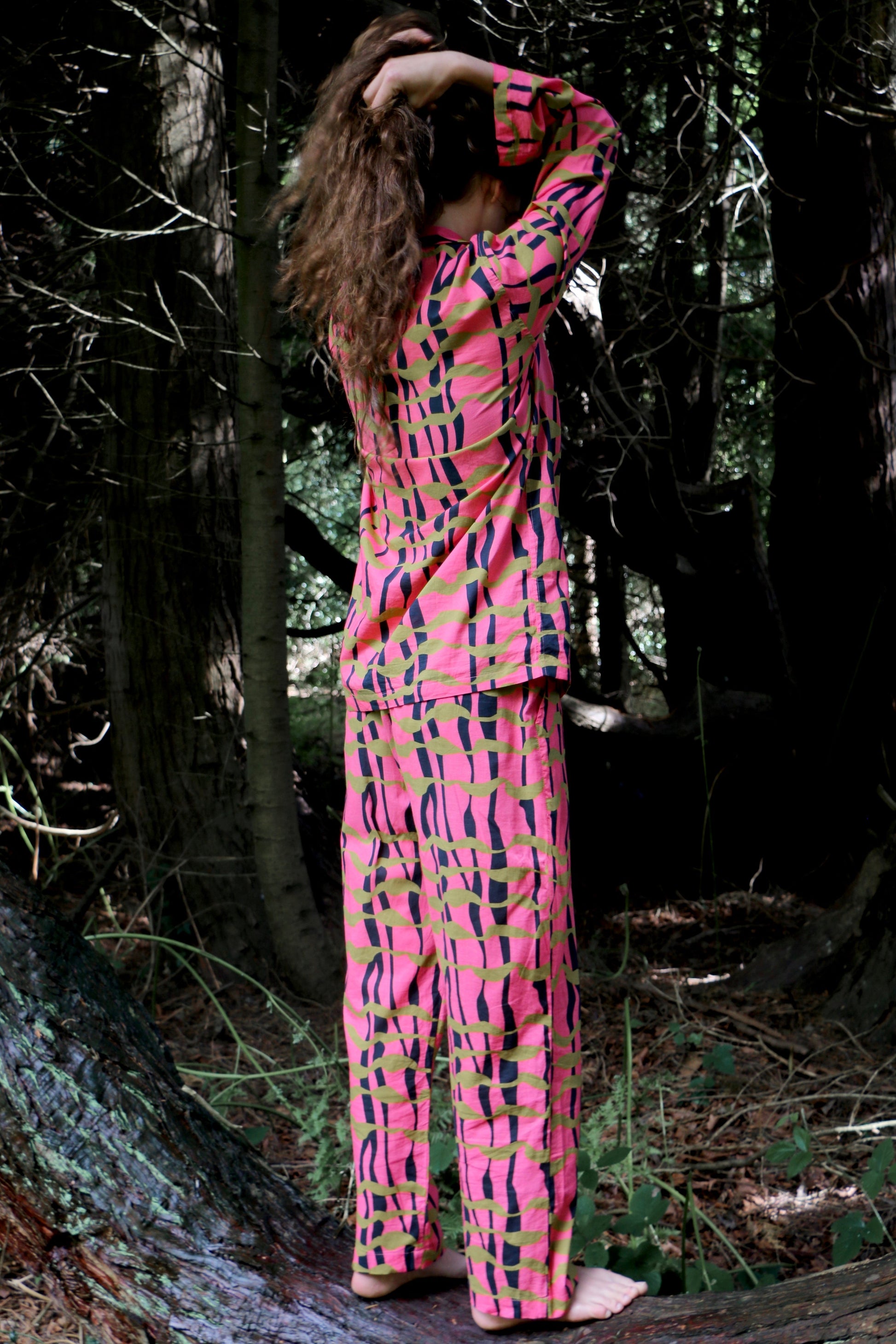 Slim Fit Pyjamas in Pink