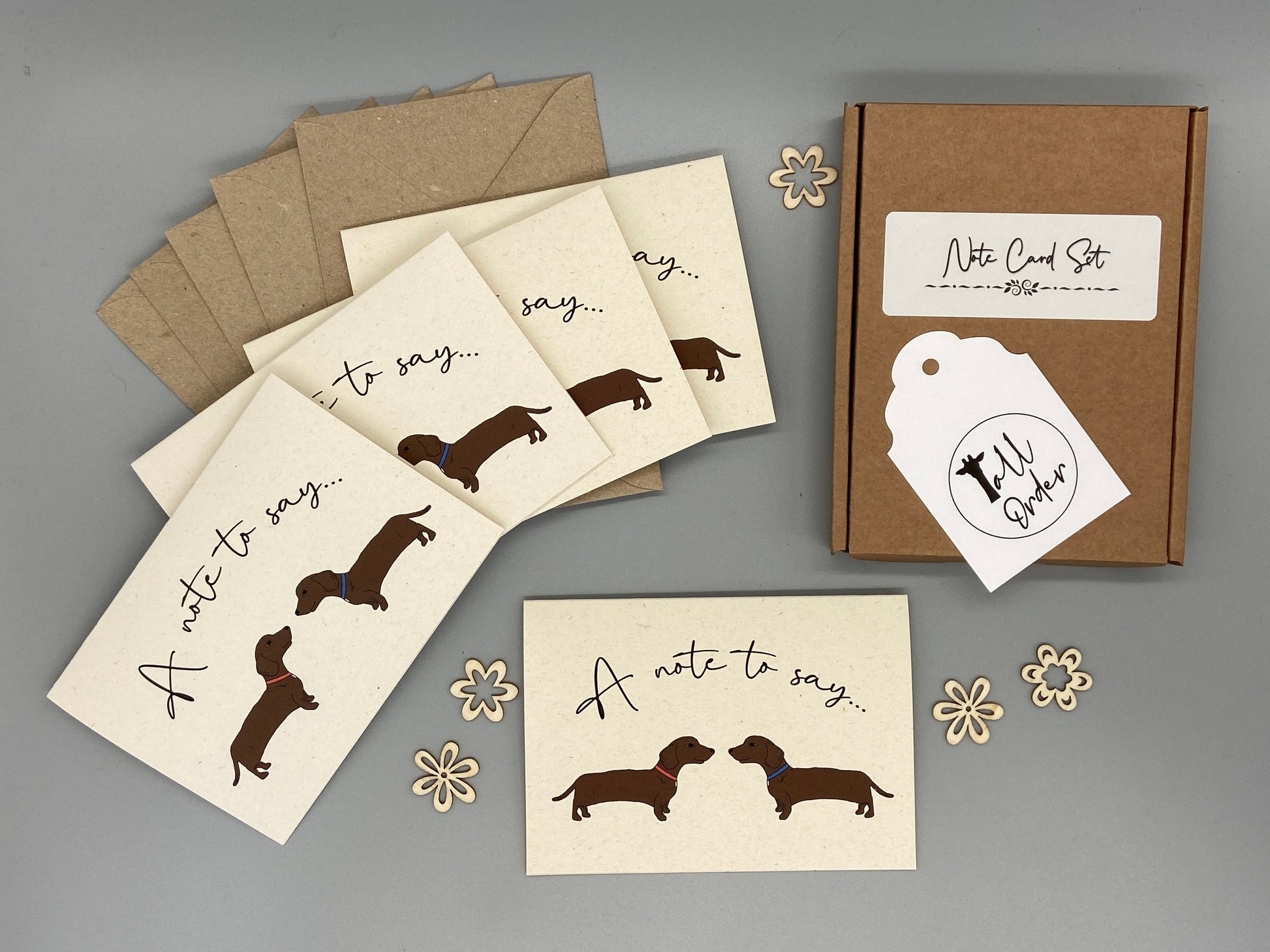 Dachshund Dog Note Cards Pack of 8