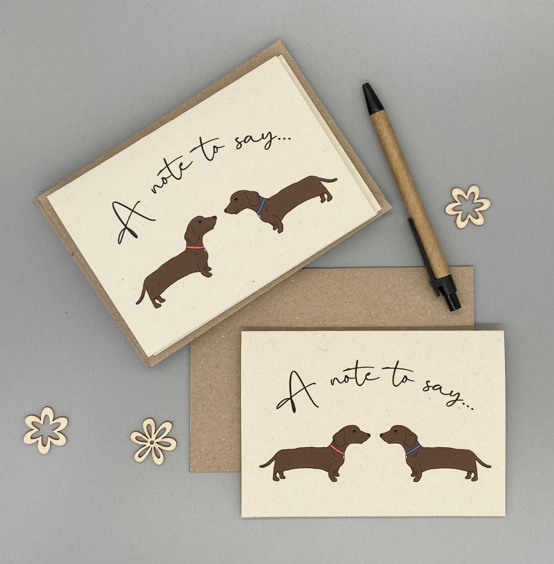 Dachshund Dog Note Cards Pack of 8