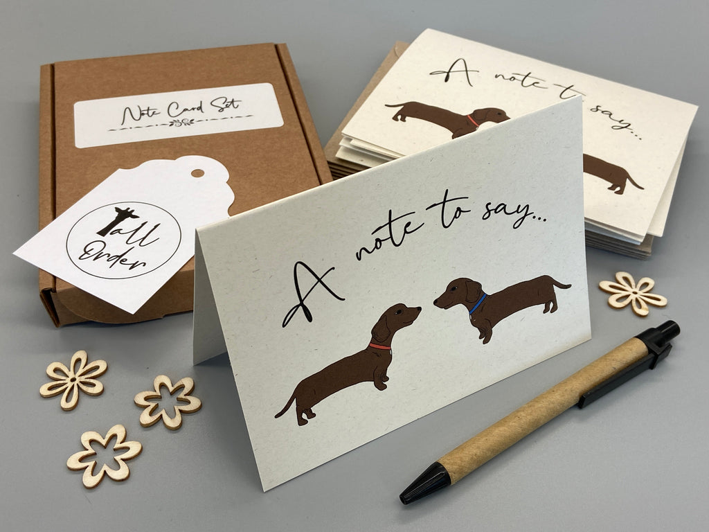 Dachshund Dog Note Cards Pack of 8
