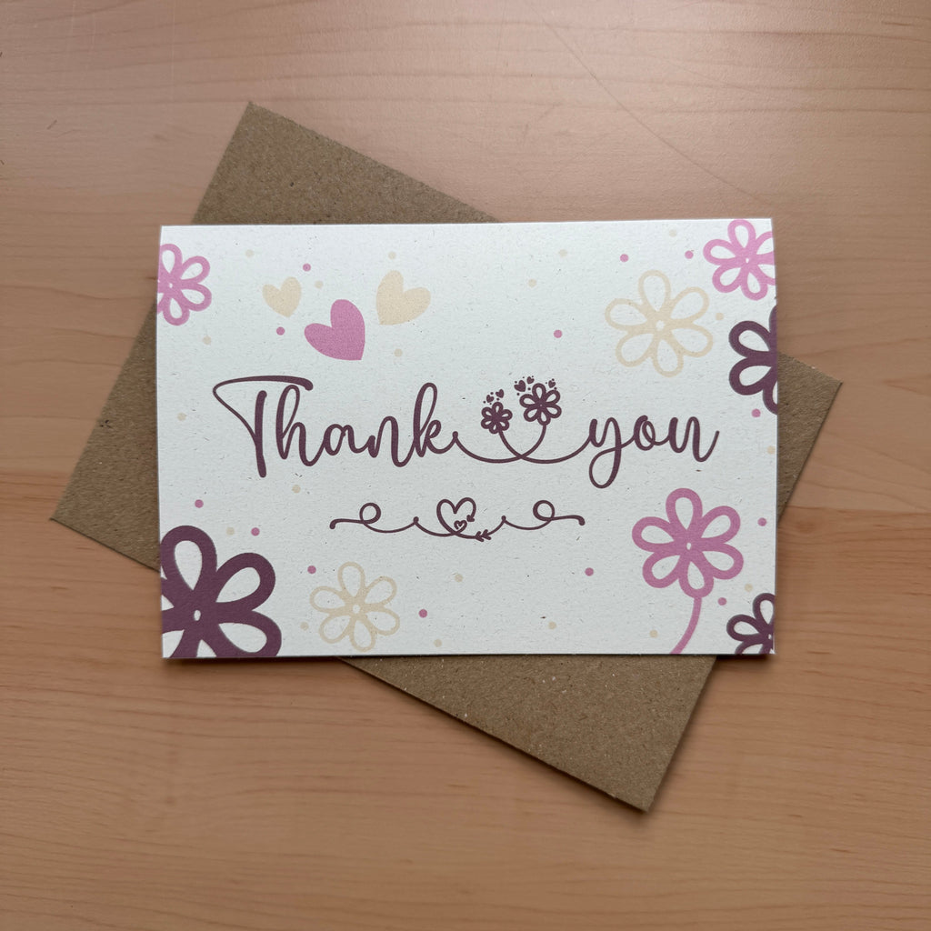 Pink Daisies Thank You Note Cards