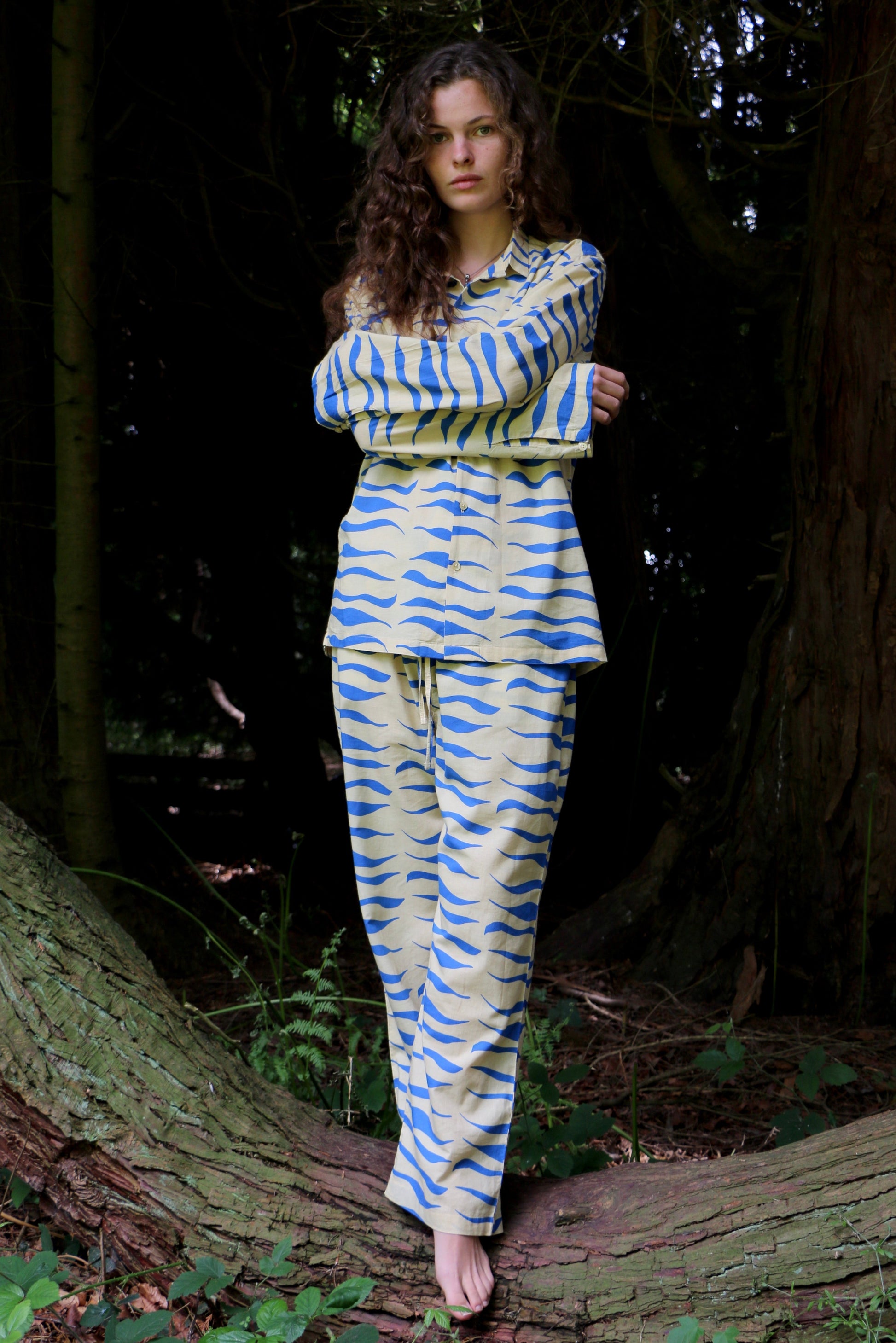 Can Tiger Slim Fit Pyjamas in Blue