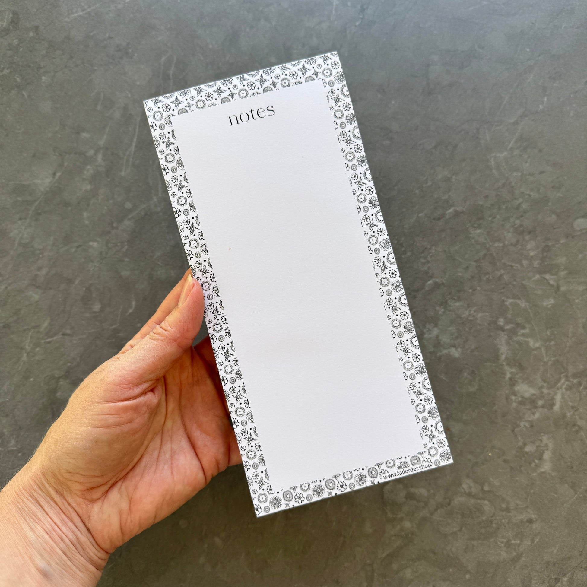 Floral Patterned List Pad with Optional Magnet