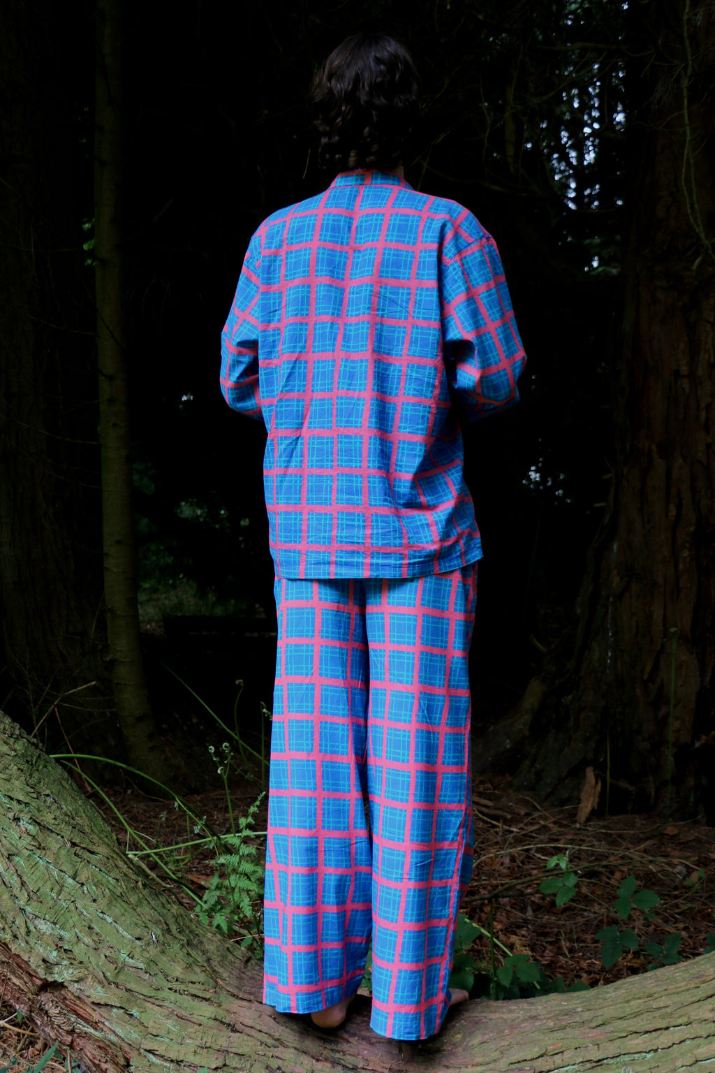 Blue Jumbo Pyjamas with Flared Sleeves