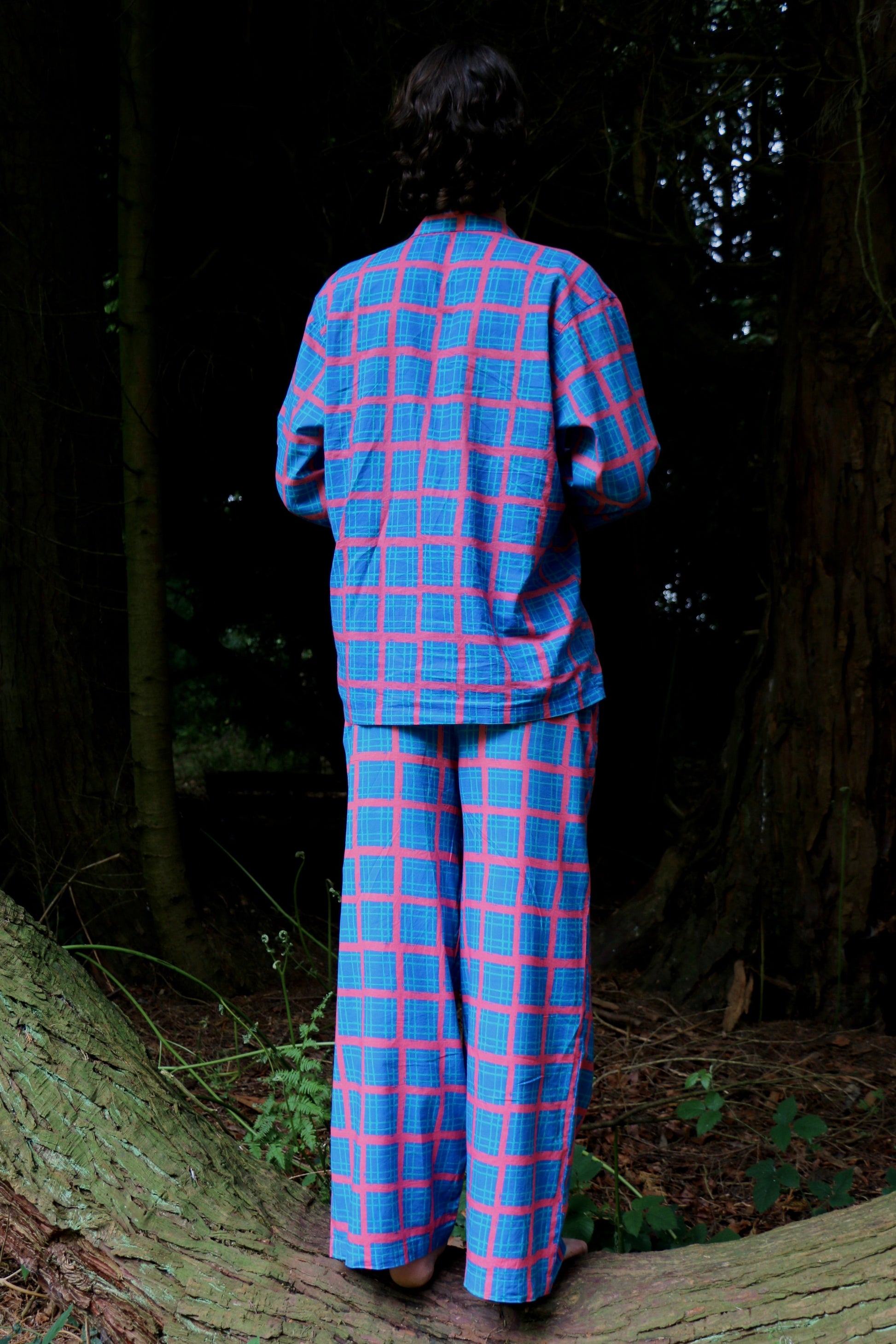 Blue Jumbo Pyjamas with Flared Sleeves