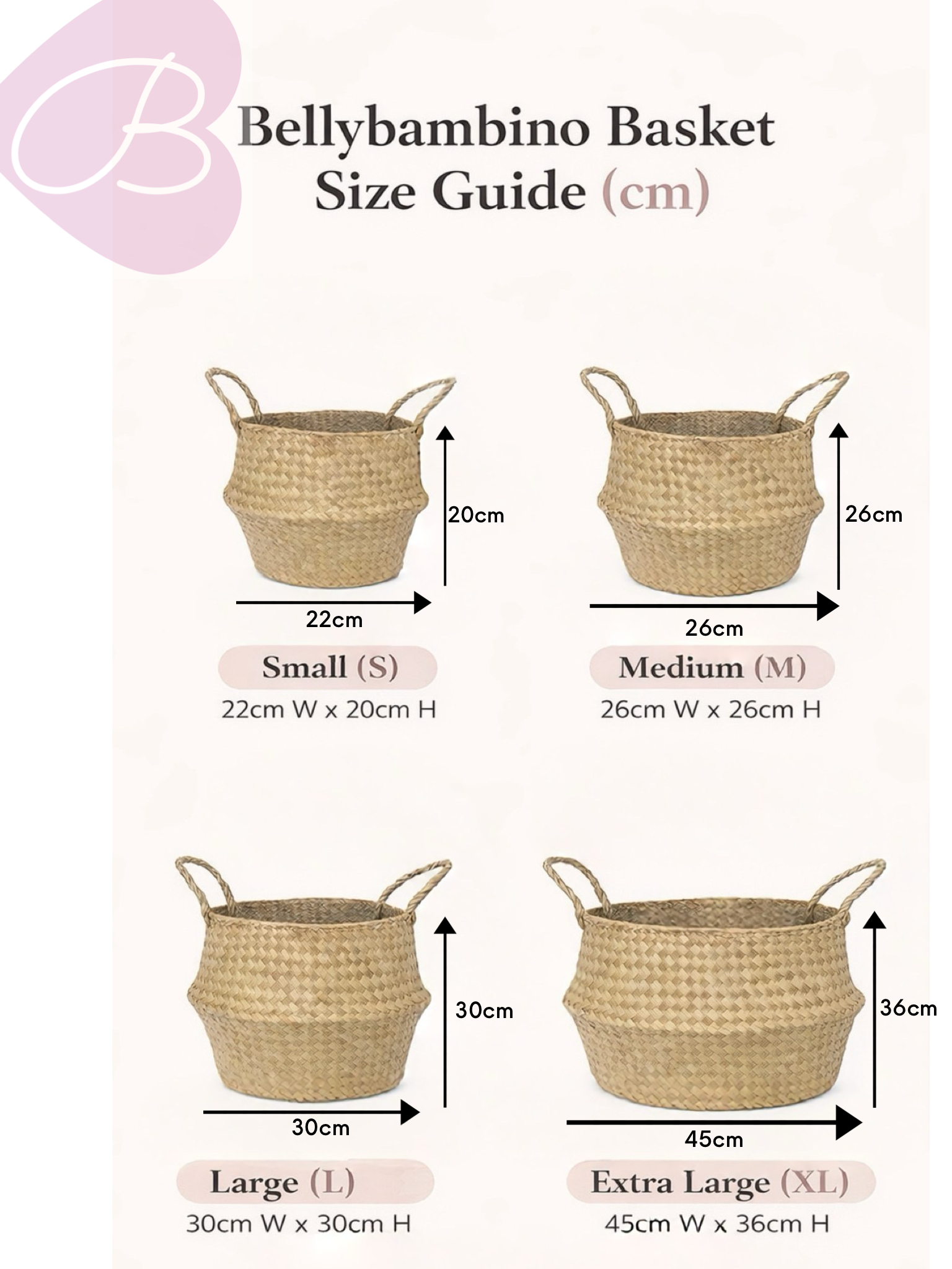 Pink tassel rainbow basket - Large