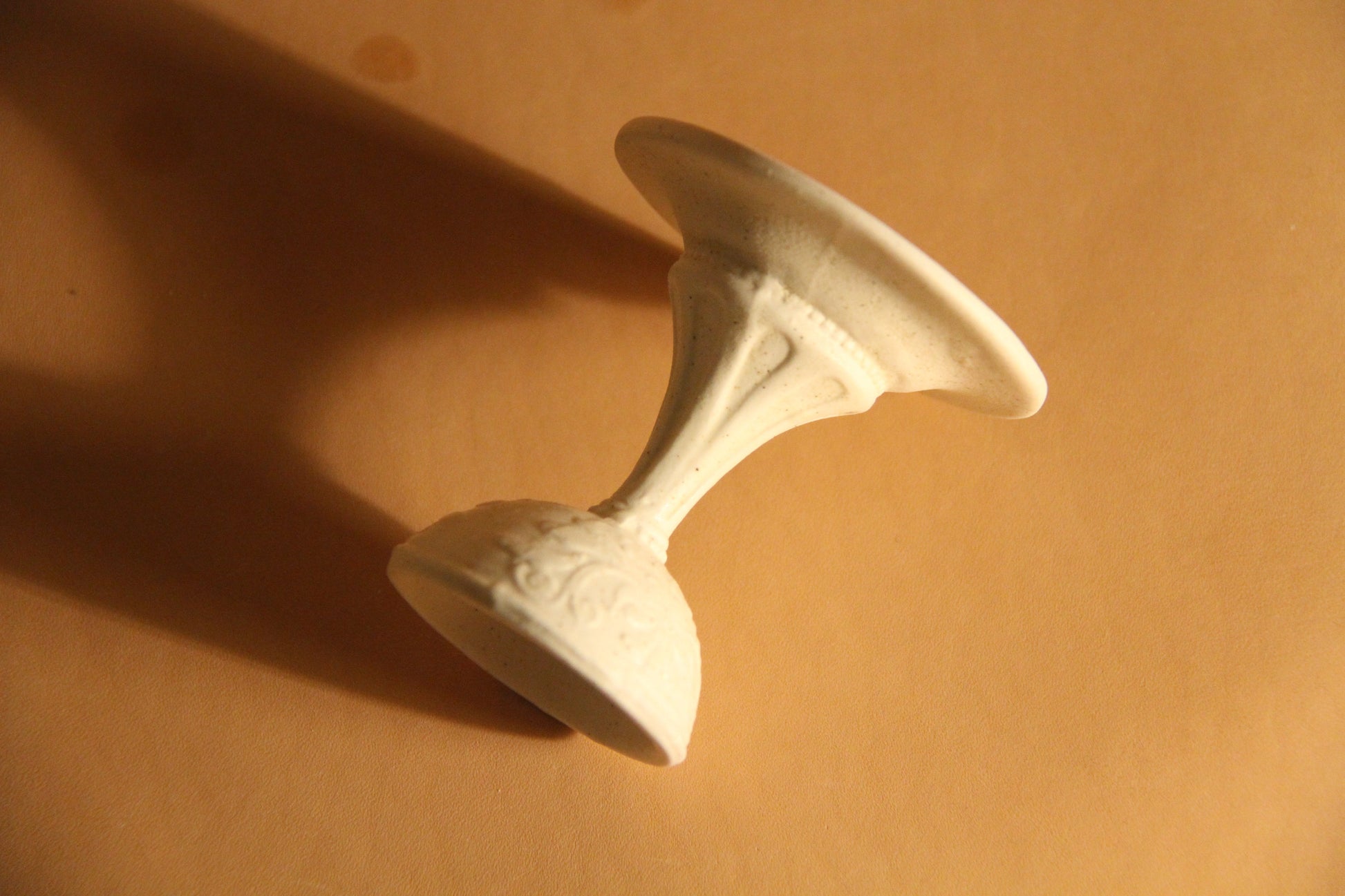 Handmade Ceramic Egg Cup with Floral Motif