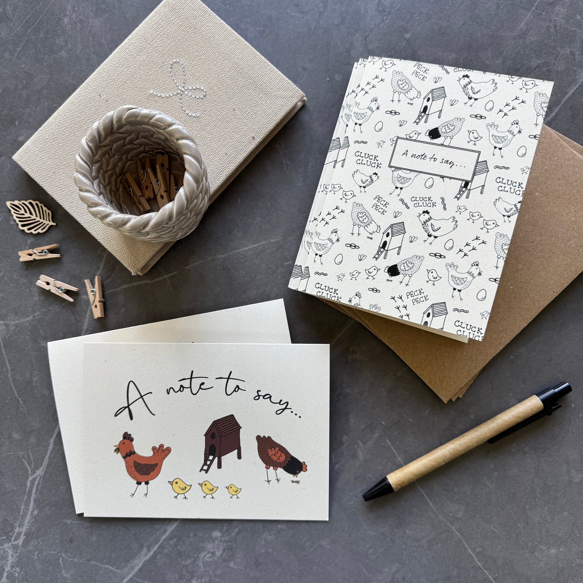 Chicken Notecards Pack of 8