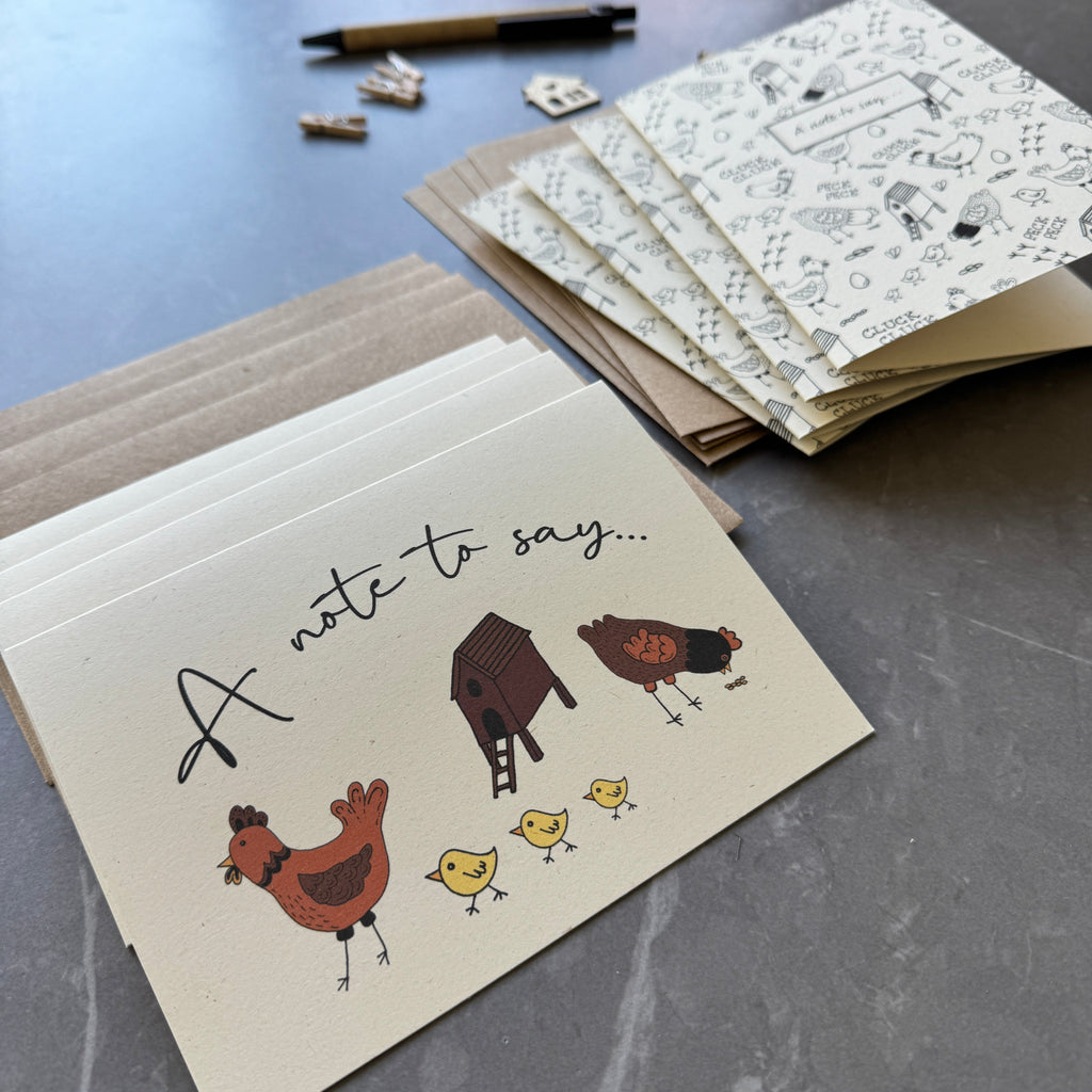 Chicken Notecards Pack of 8