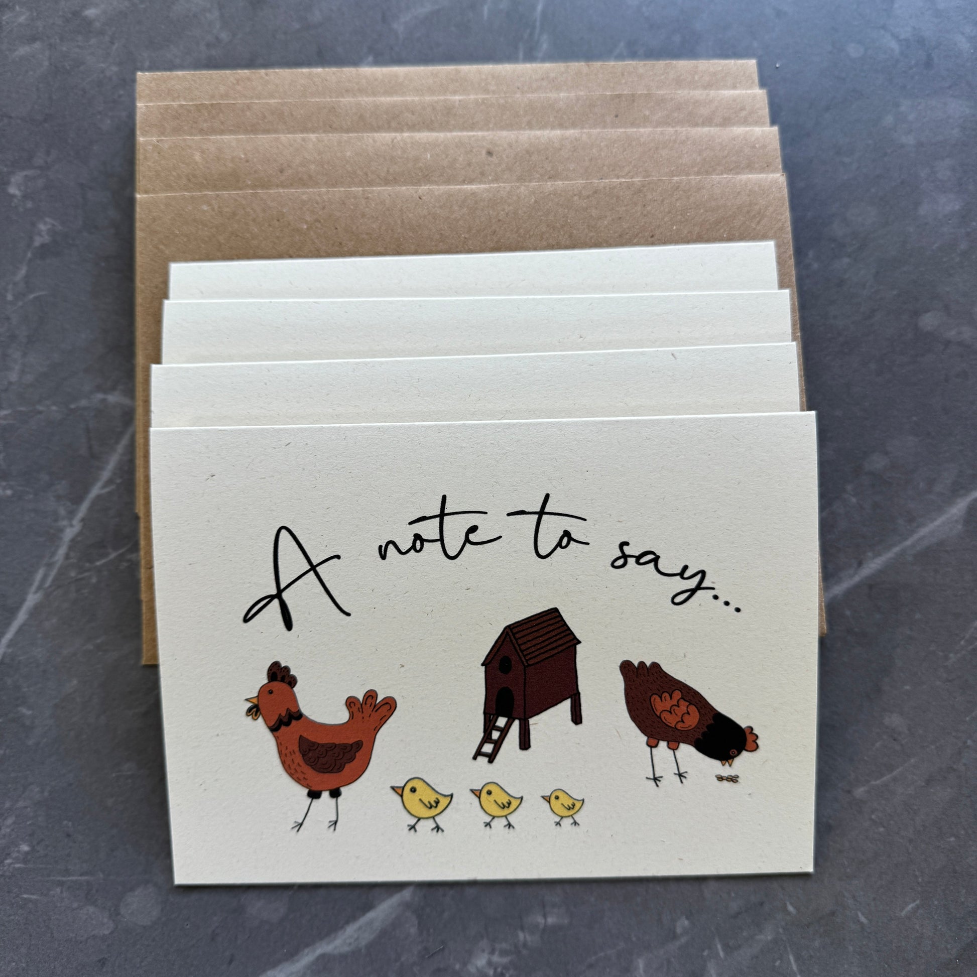 Chicken Notecards Pack of 8