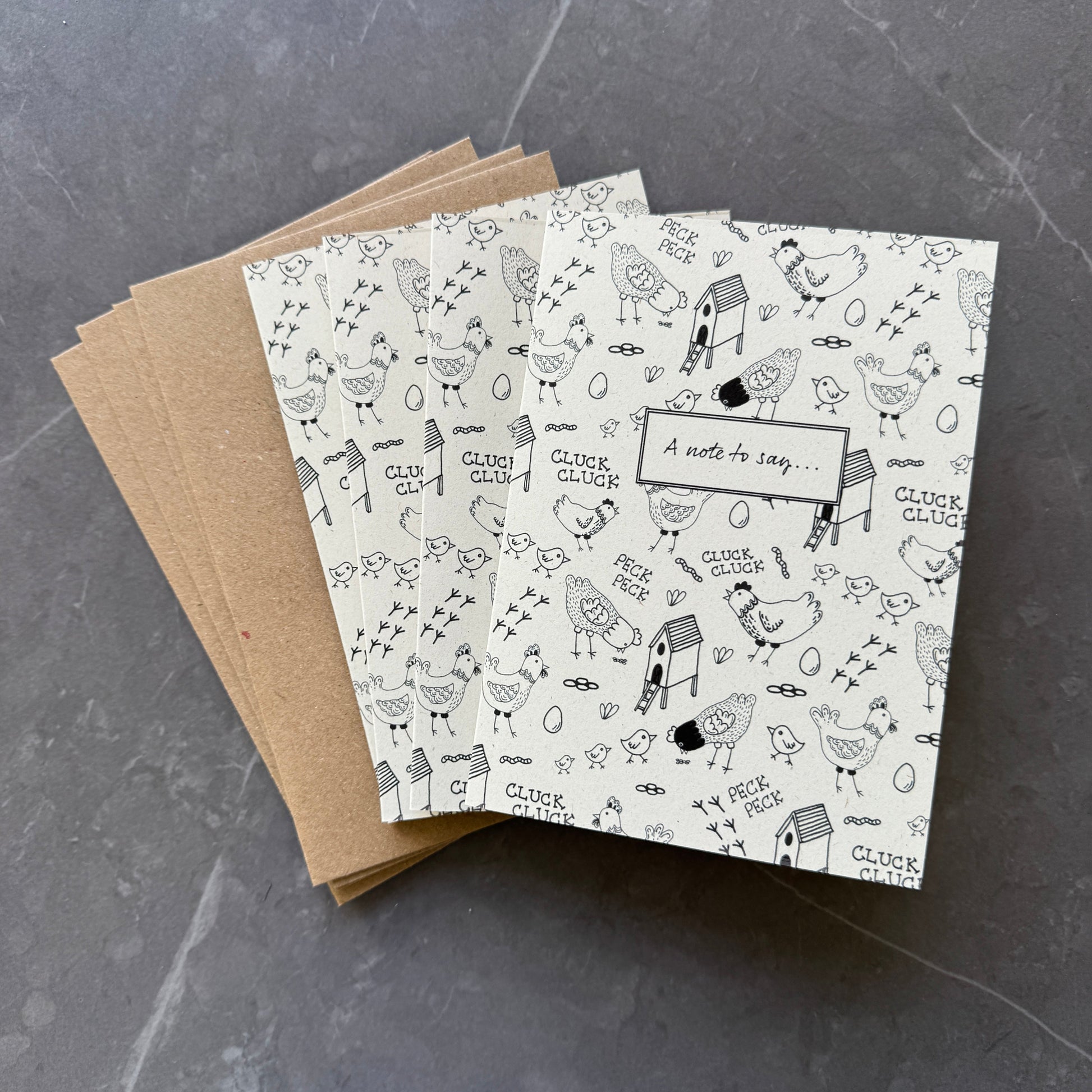 Chicken Notecards Pack of 8
