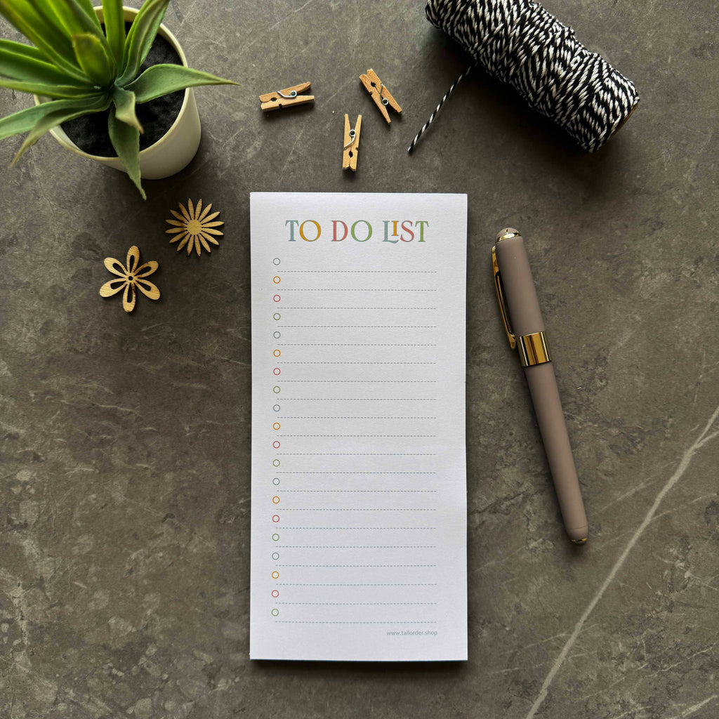 Pastel To Do List Pad with Tick Boxes