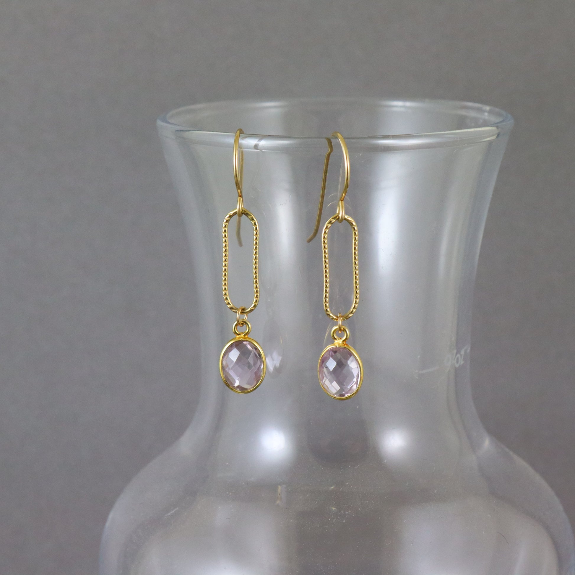 Pink Amethyst Earrings