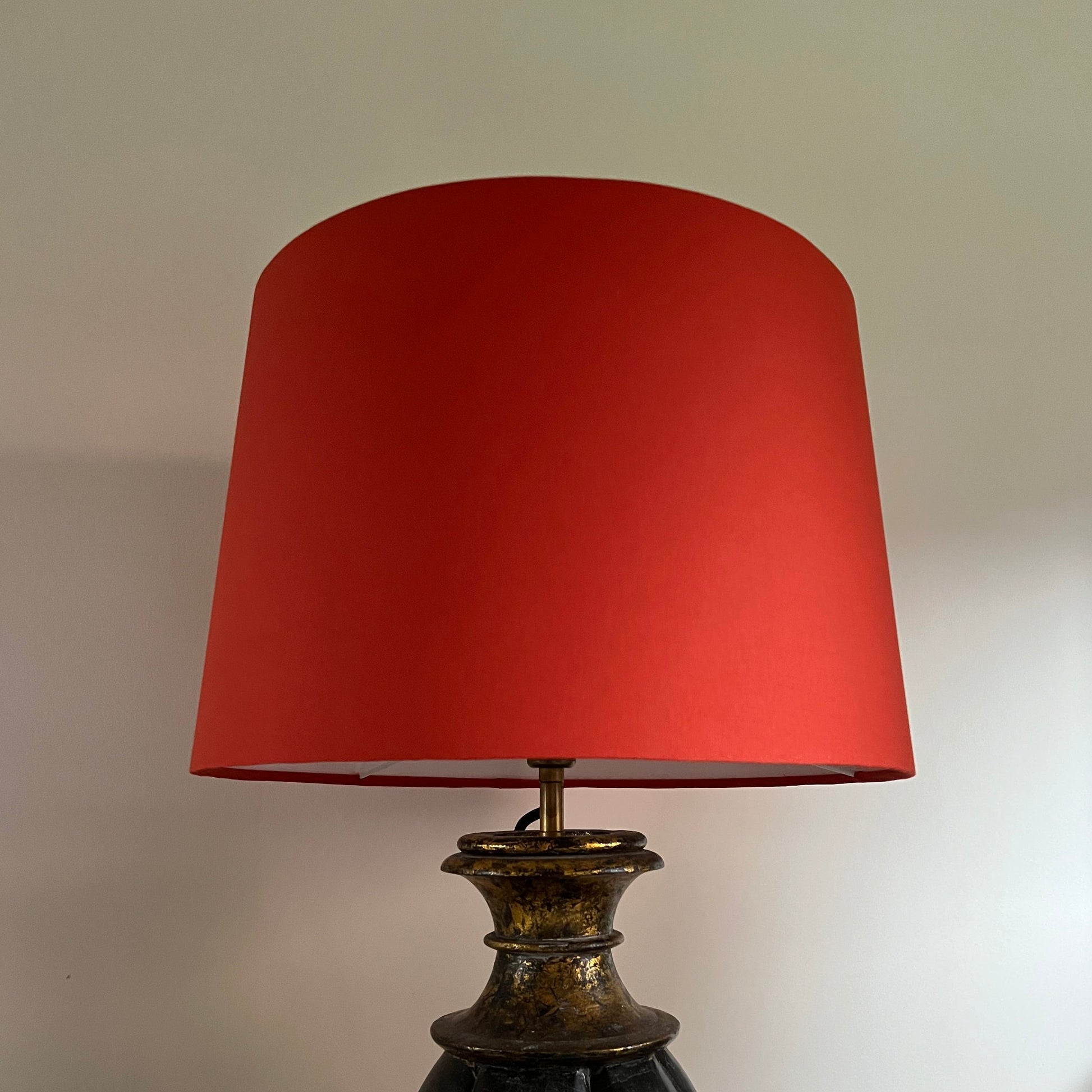 Burnt orange cotton french drum lampshade/ ceiling light shade, empire lampshade