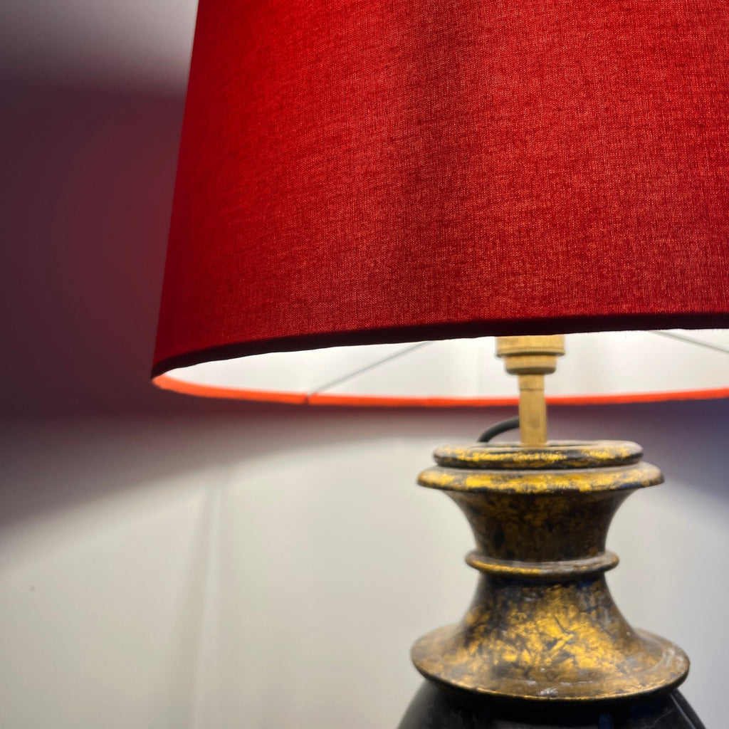 Burnt orange cotton french drum lampshade/ ceiling light shade, empire lampshade