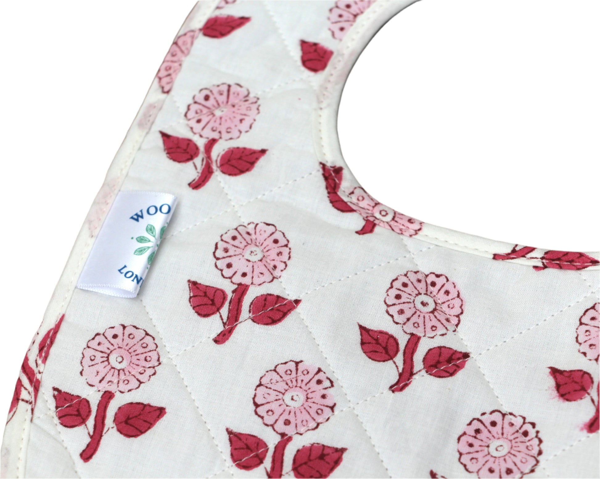 Quilted Bib Rose Flower