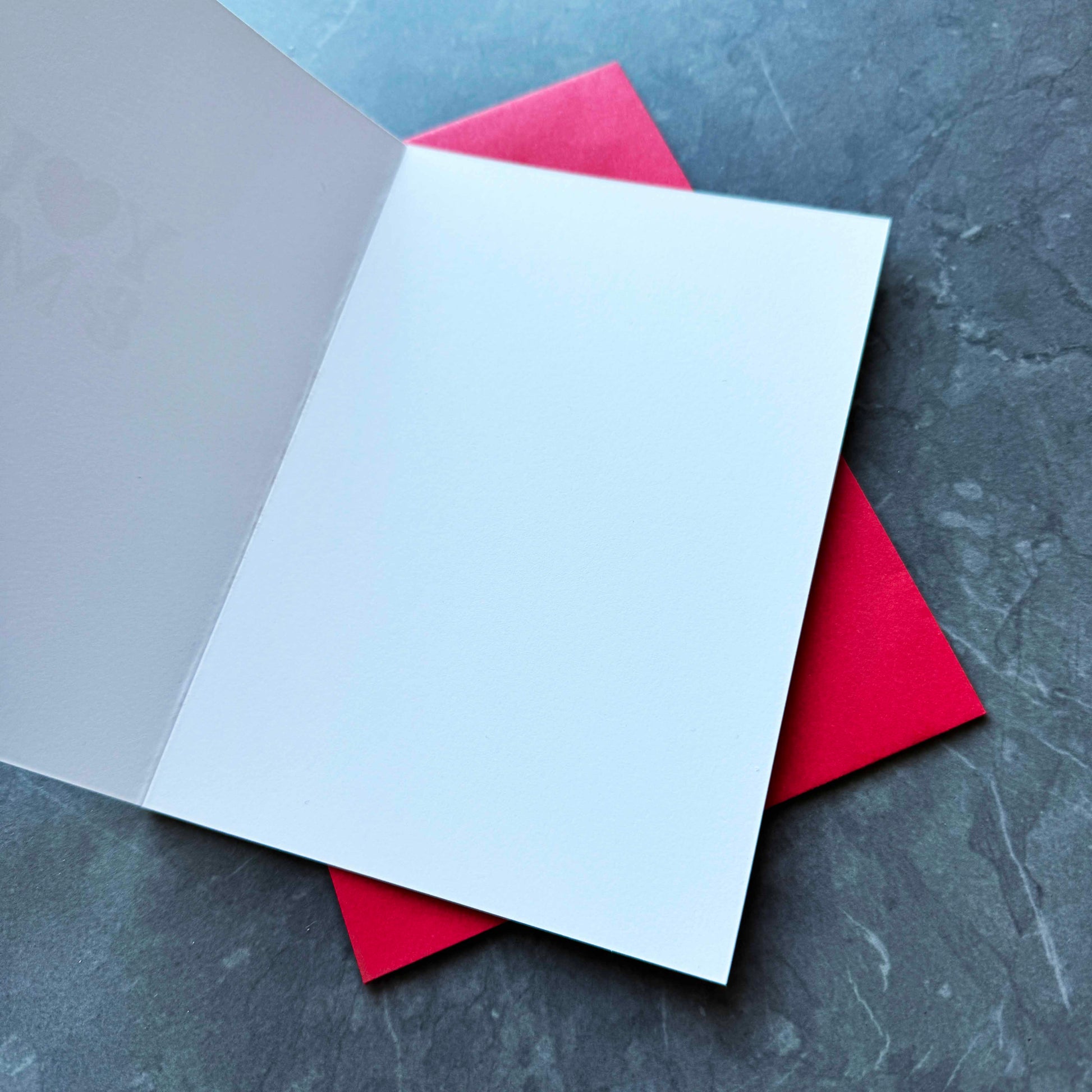 You and Me Love Card with Red Heart