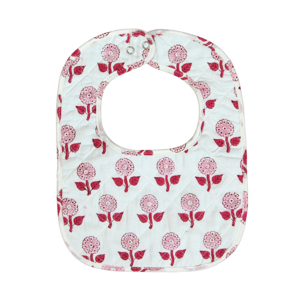 Quilted Bib Rose Flower