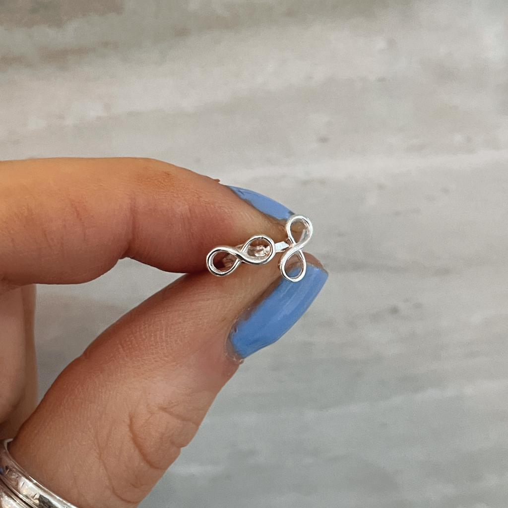 Sterling Silver Infinity Studs