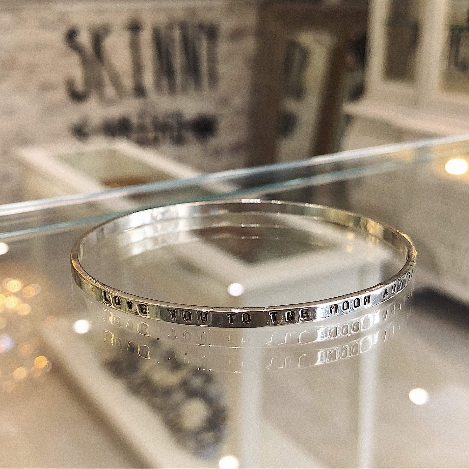 Full Skinny Personalised Sterling Silver Bangle
