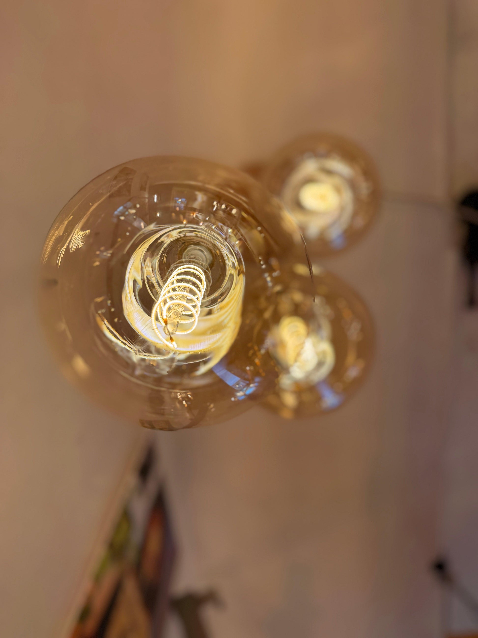 Triple Pendant Light with Oak Disc Canopy