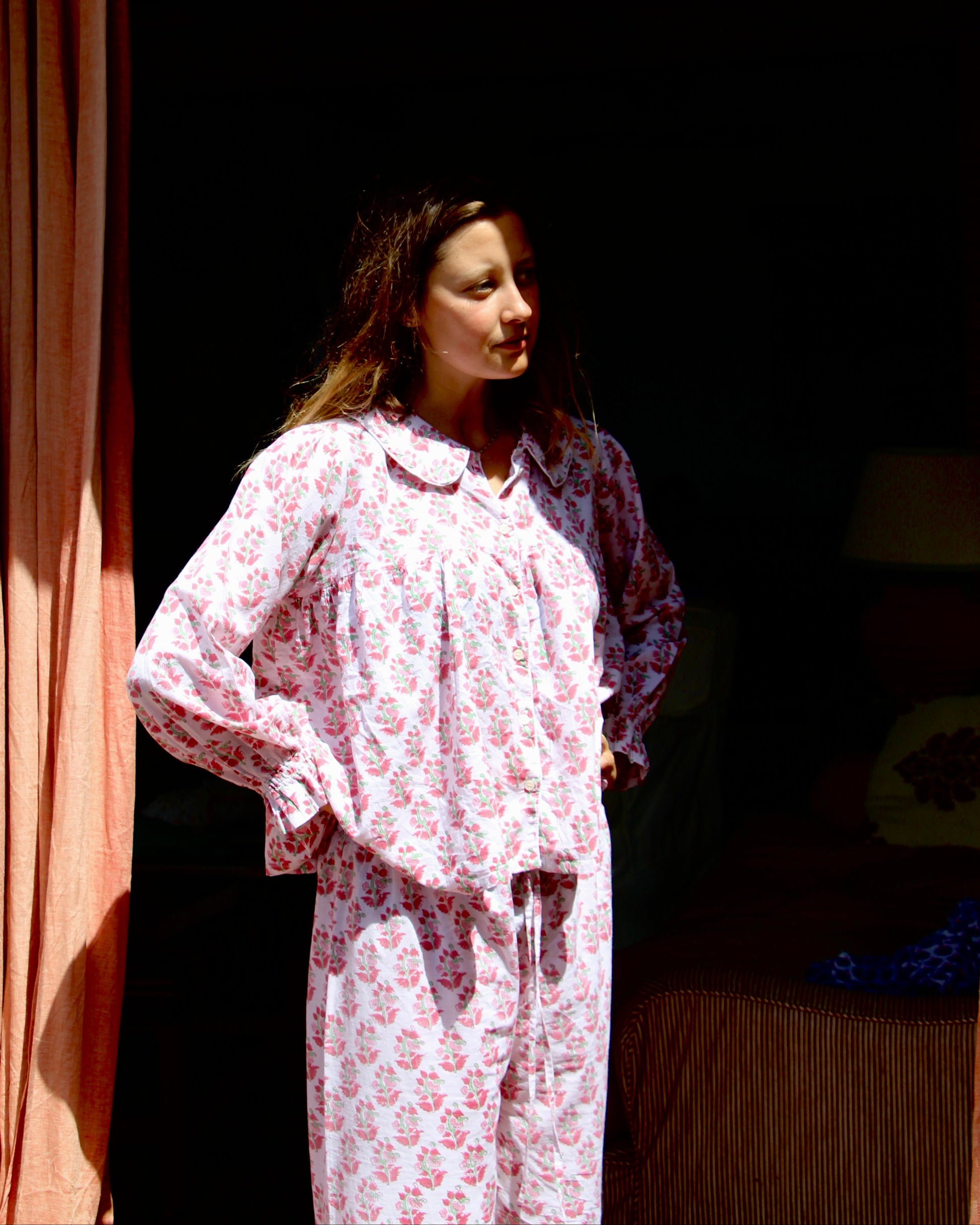 Inca Red Long Sleeve Pyjamas