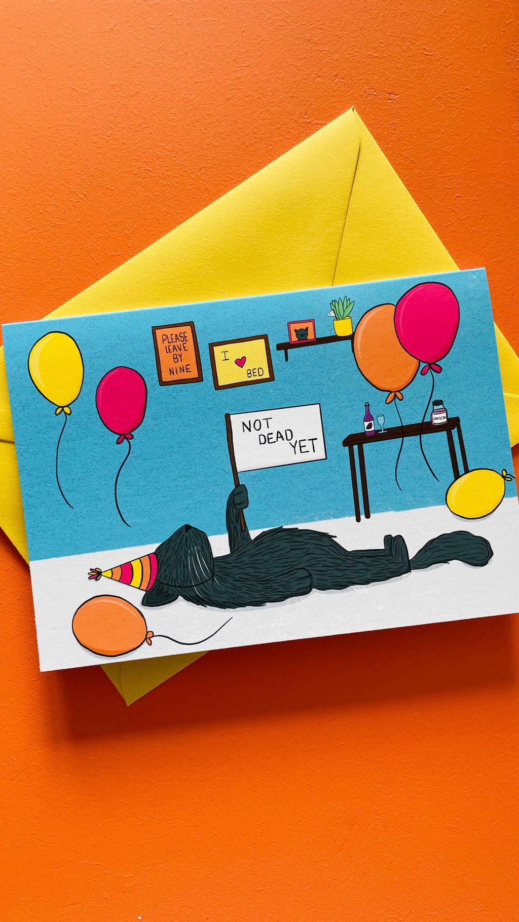 Not Dead Yet Funny Cat Birthday Card