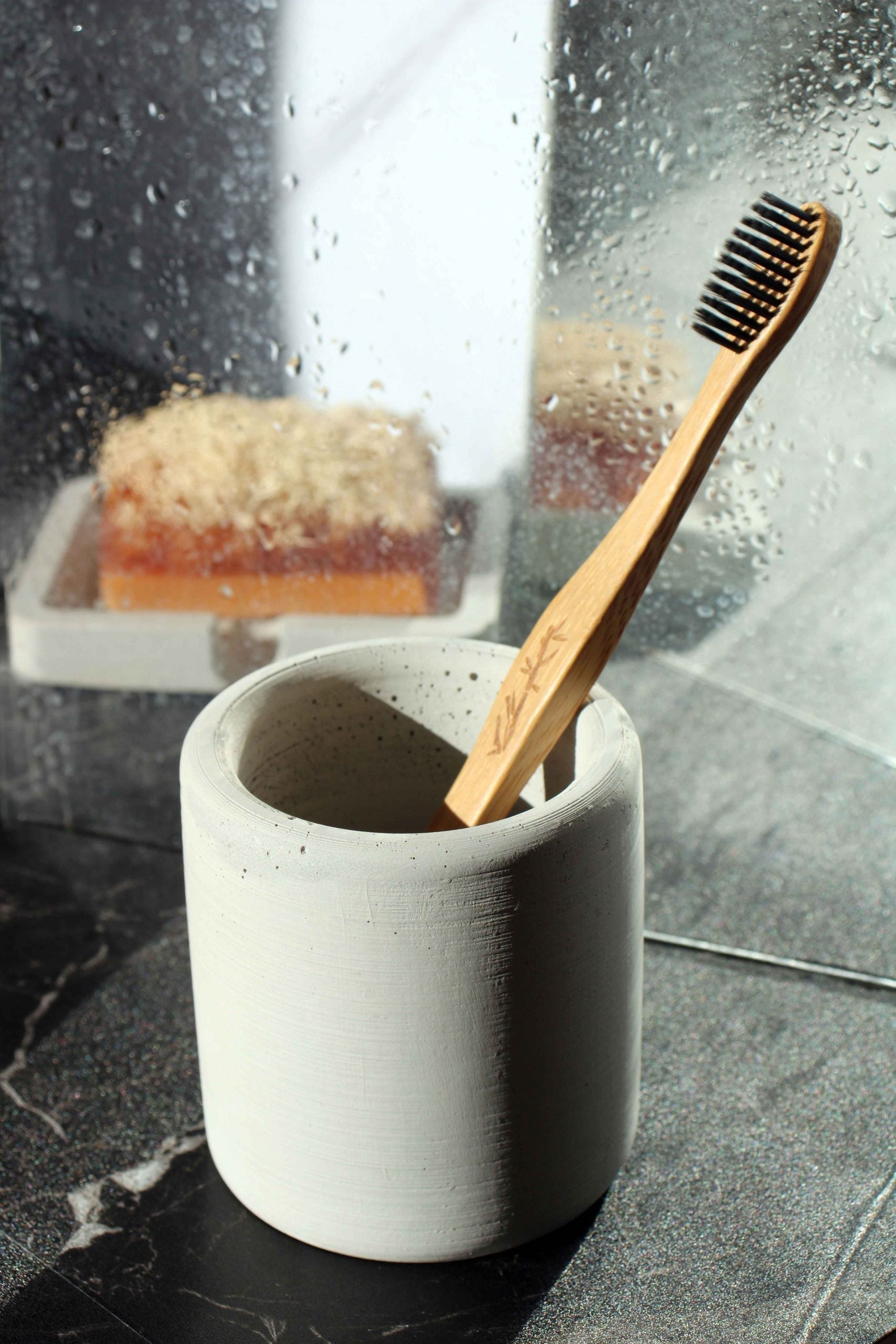 Handmade Concrete Toothbrush Holder