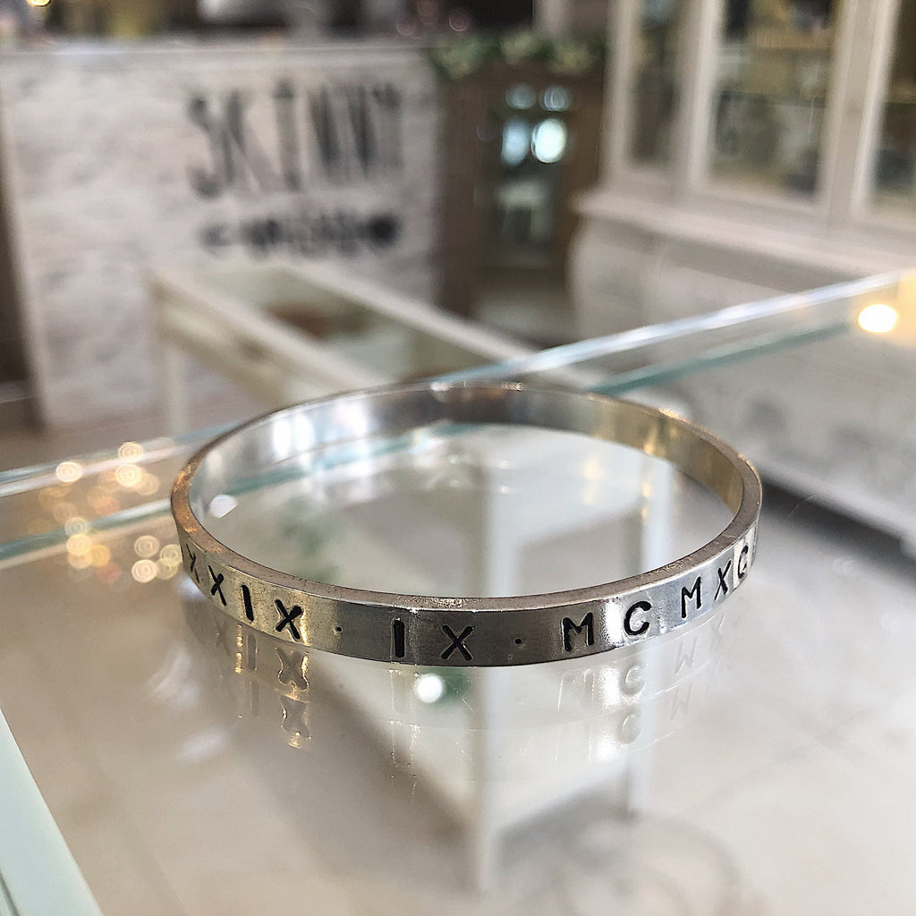 Personalised Full Sterling Silver Bangle