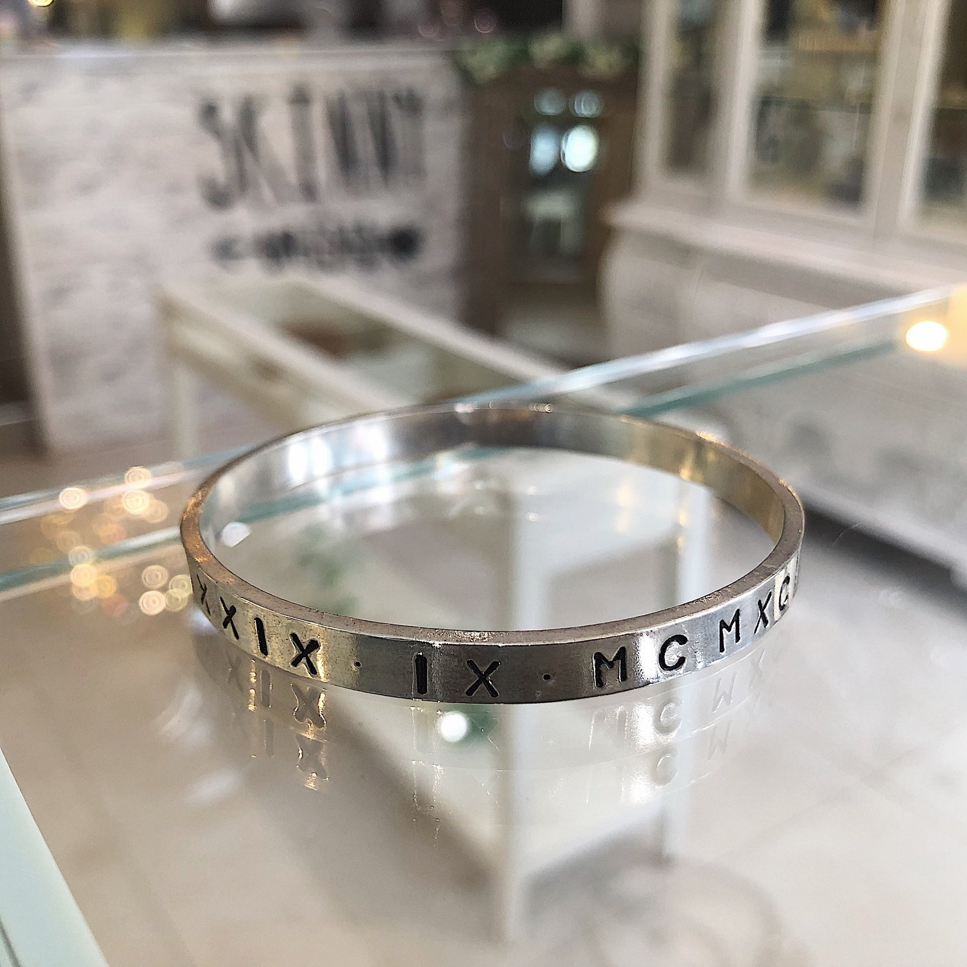 Personalised Full Sterling Silver Bangle
