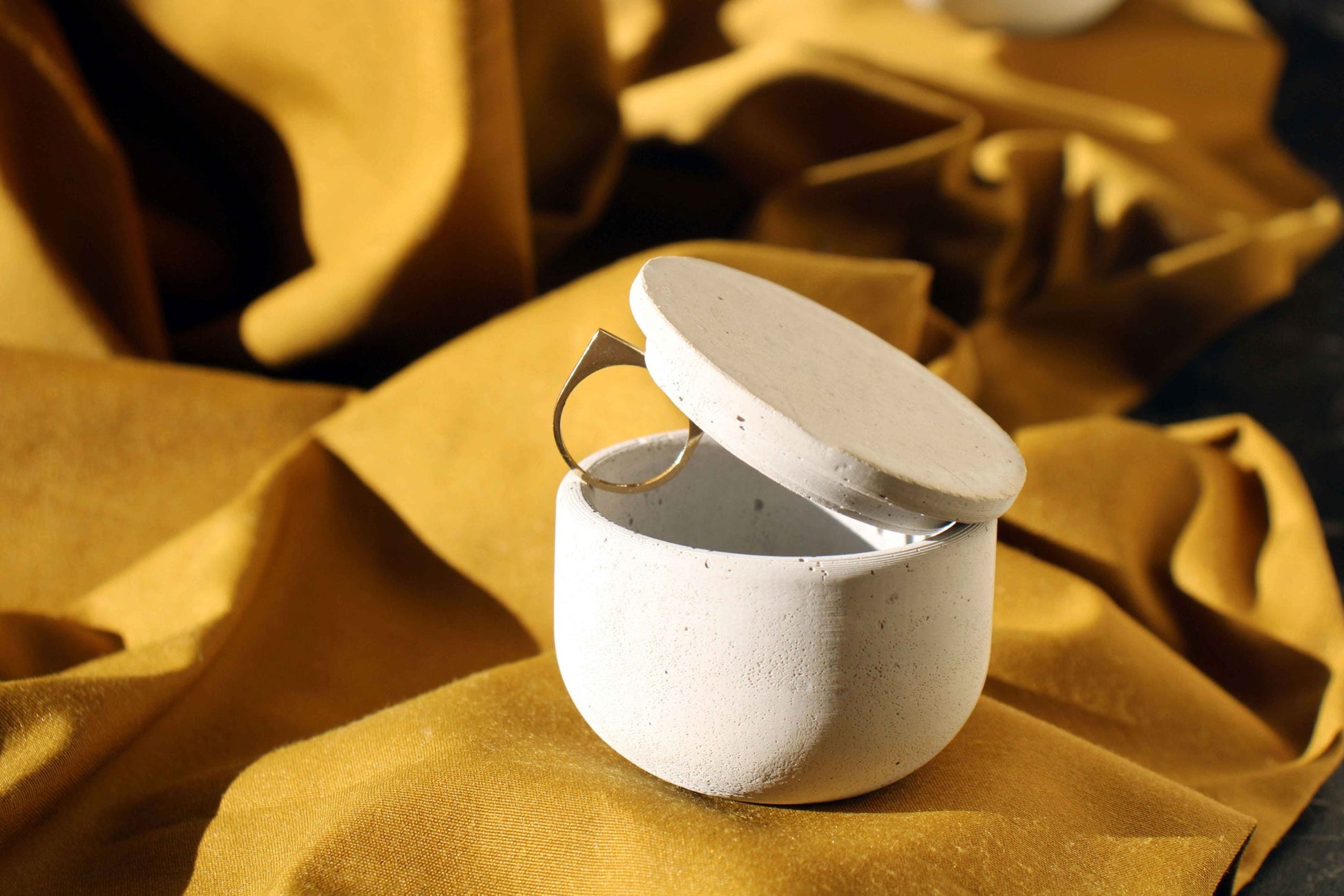 Handmade Concrete Jewellery Holder and Tealight Holder