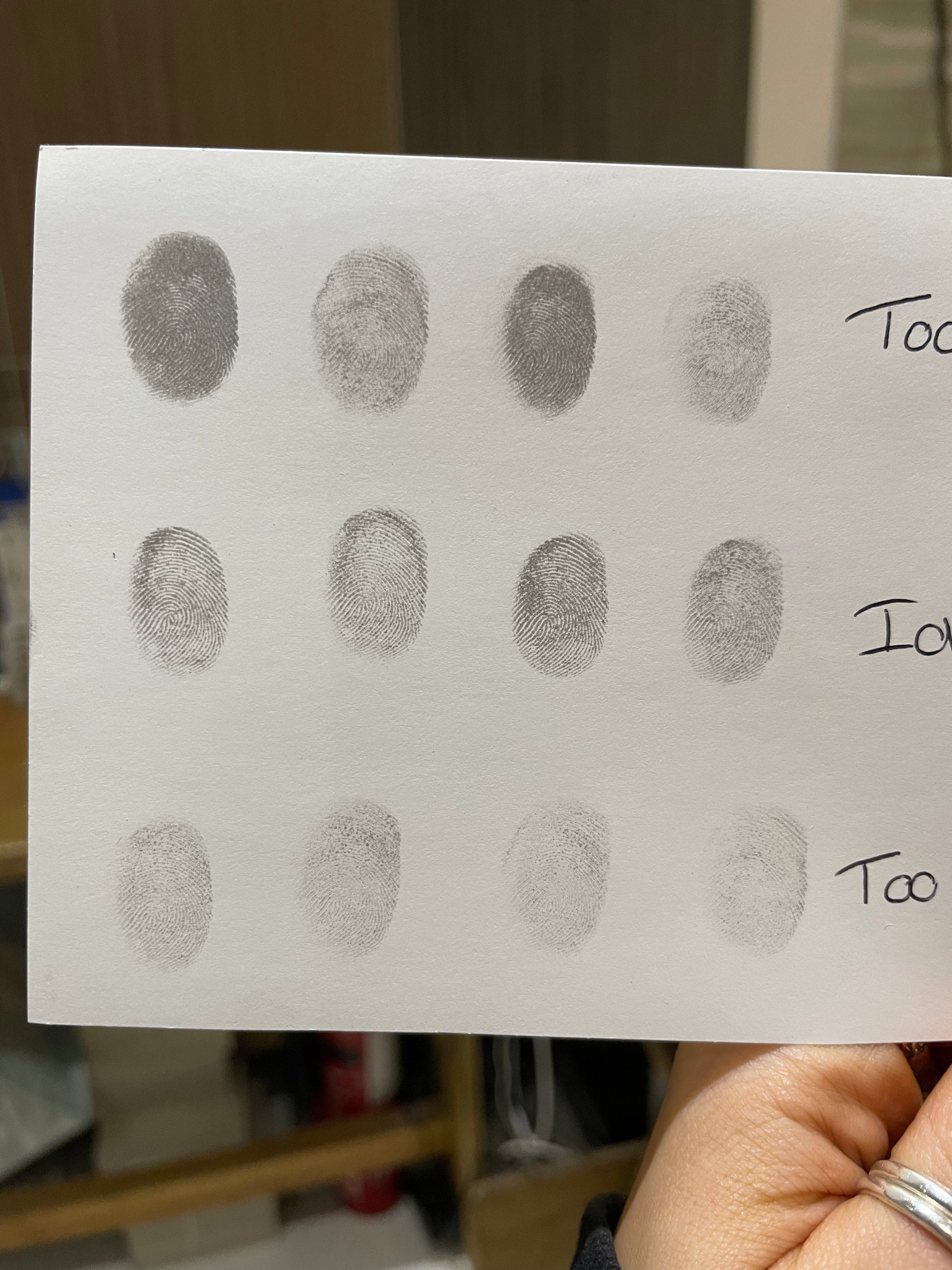 Fingerprint Bar Necklace in Sterling Silver