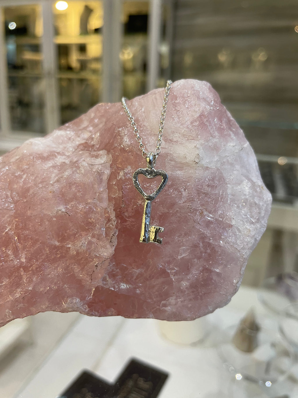 Key to My Heart Necklace in Sterling Silver